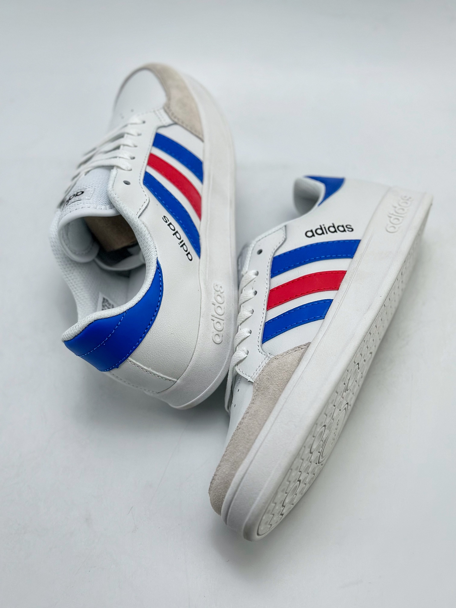 Adidas neo Breaknet white, blue and red AD classic retro sneakers GX4196