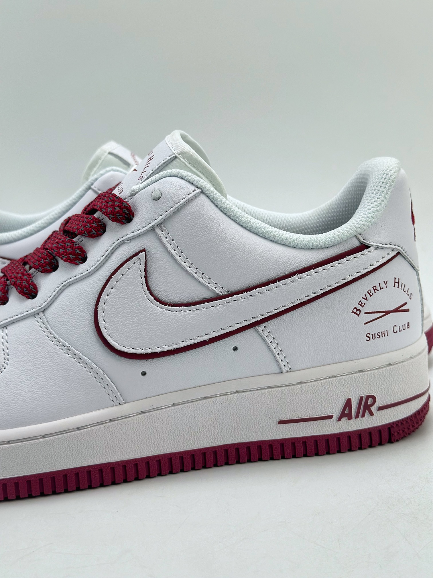 NikeAirForce1Low07白酒红满天星原楦头原纸板打造纯正低帮空军版型专注外贸渠道全掌内置蜂窝