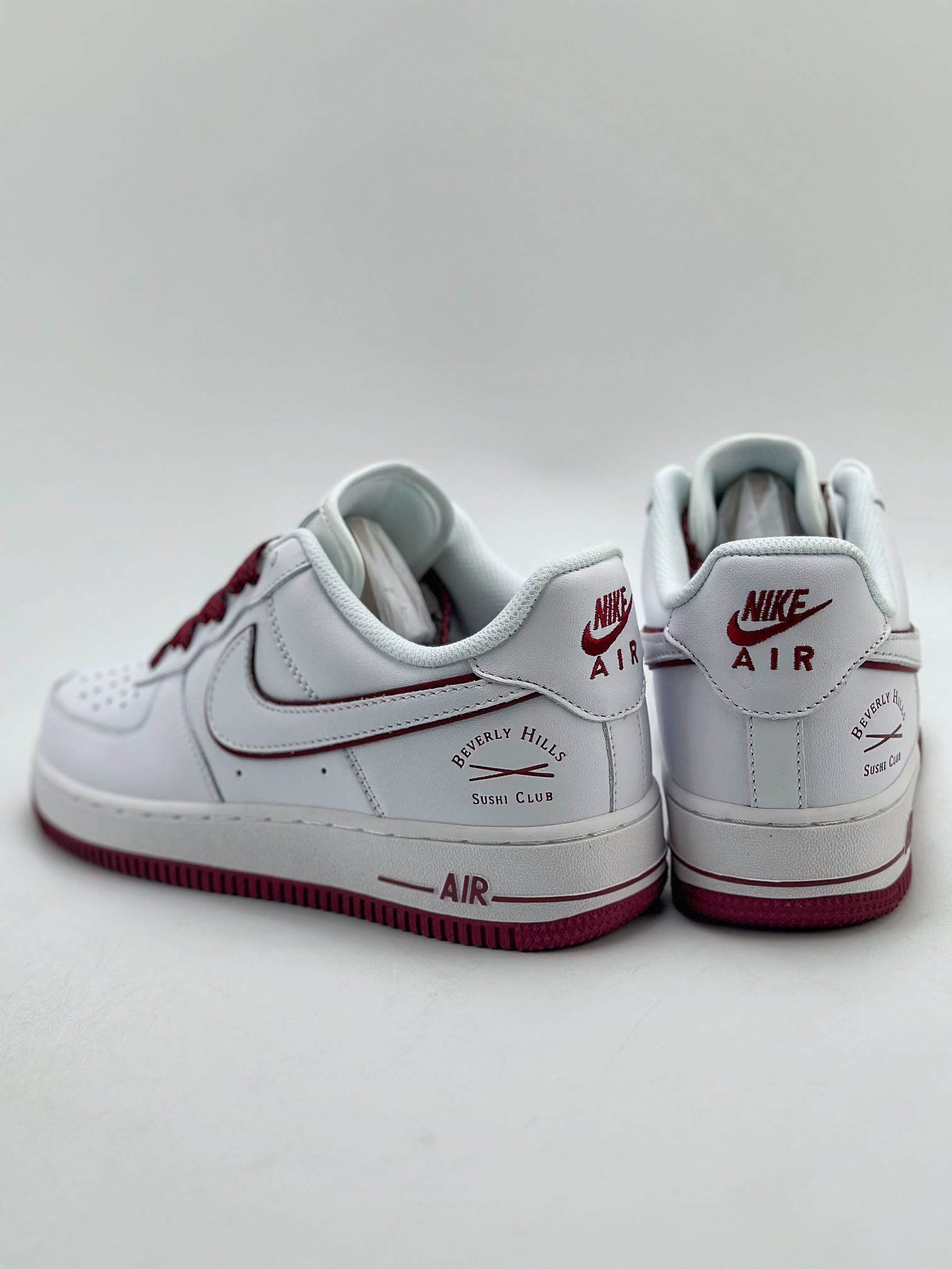 NikeAirForce1Low07白酒红满天星原楦头原纸板打造纯正低帮空军版型专注外贸渠道全掌内置蜂窝