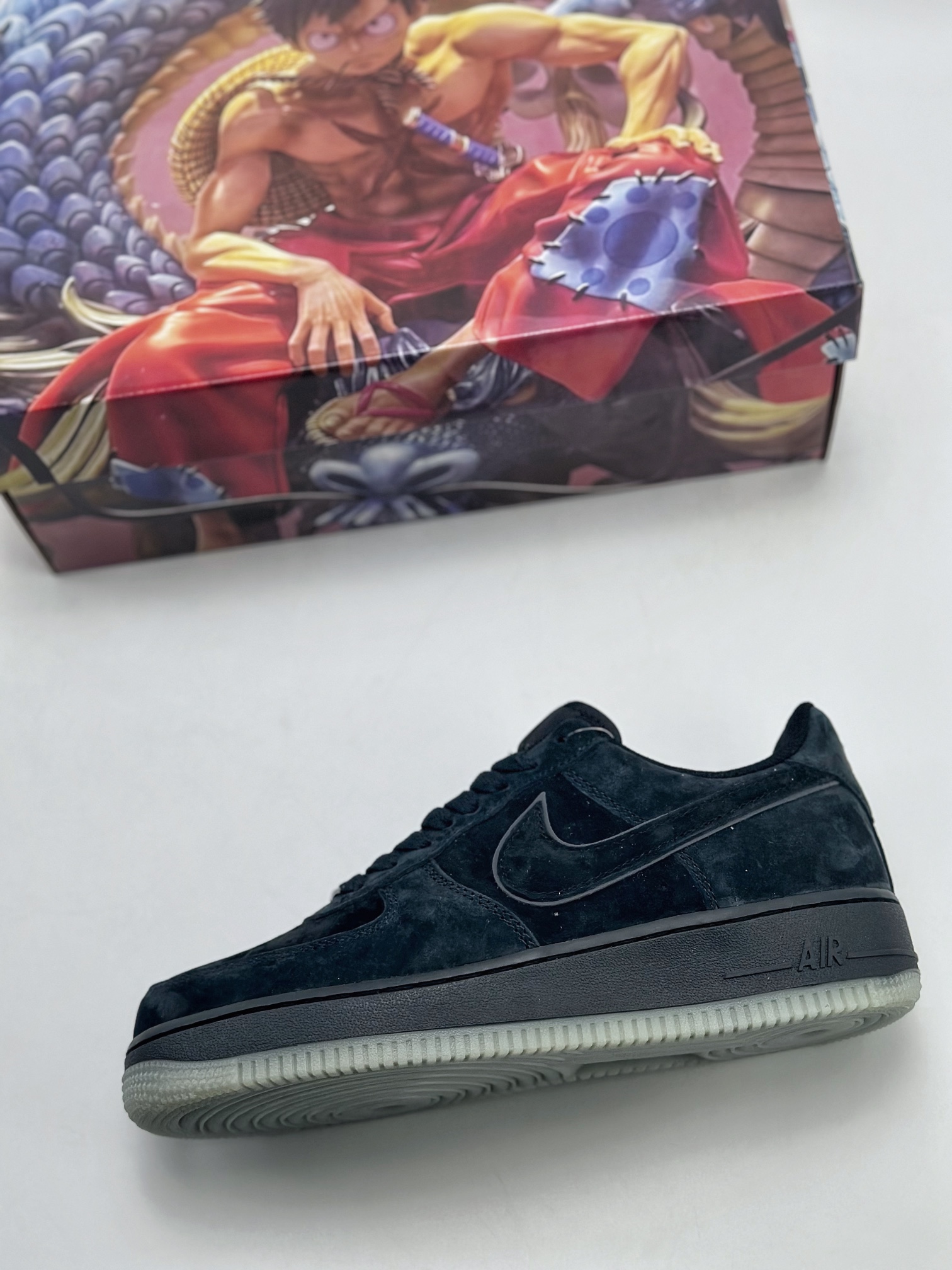 NikeAirForce1Low07路飞黑灰原楦头原纸板打造纯正低帮空军版型专注外贸渠道全掌内置蜂窝气垫