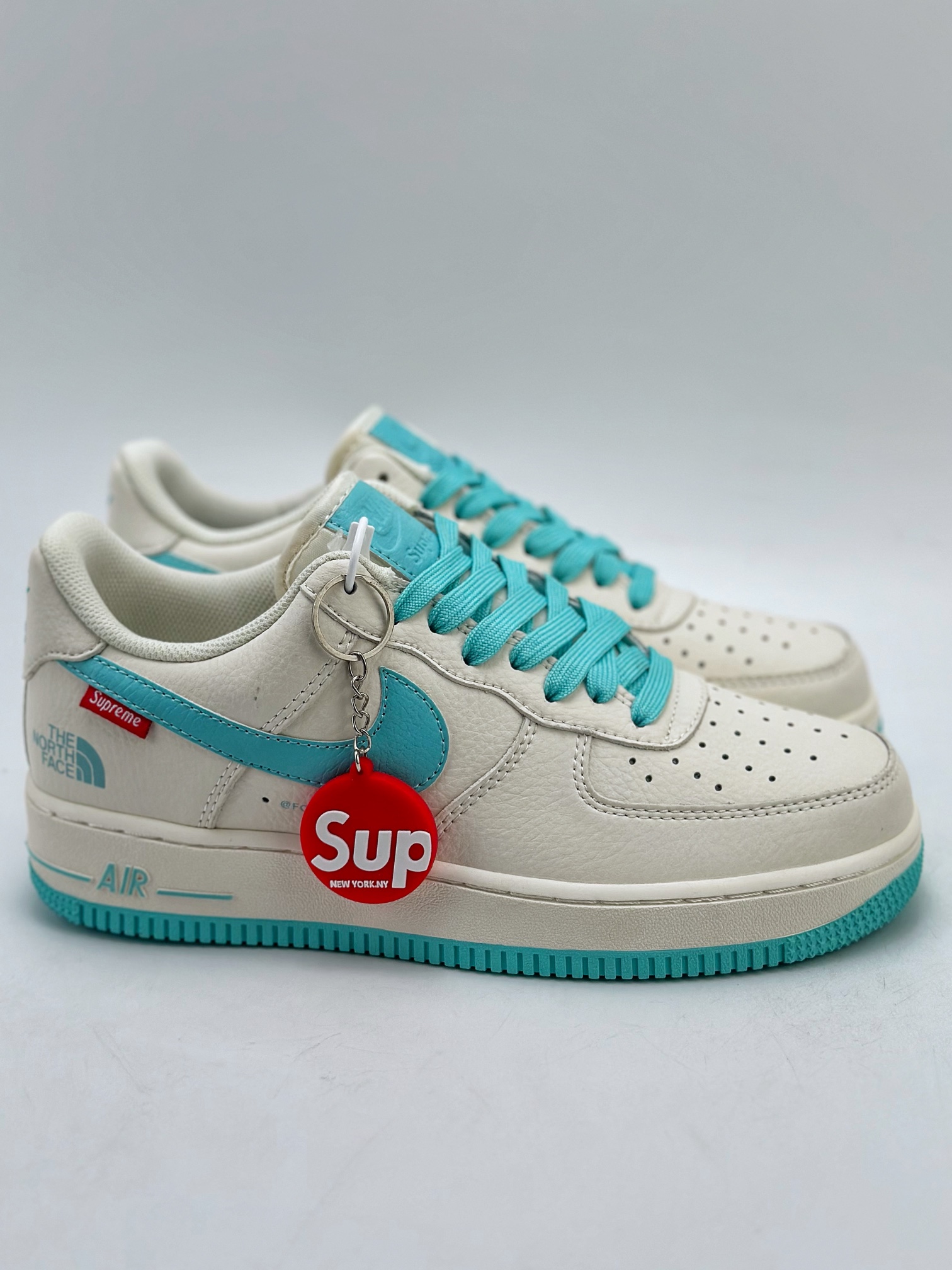 NikeAirForce1Low07xTheNorthFacexSupreme三方联名原楦头原纸板打造纯