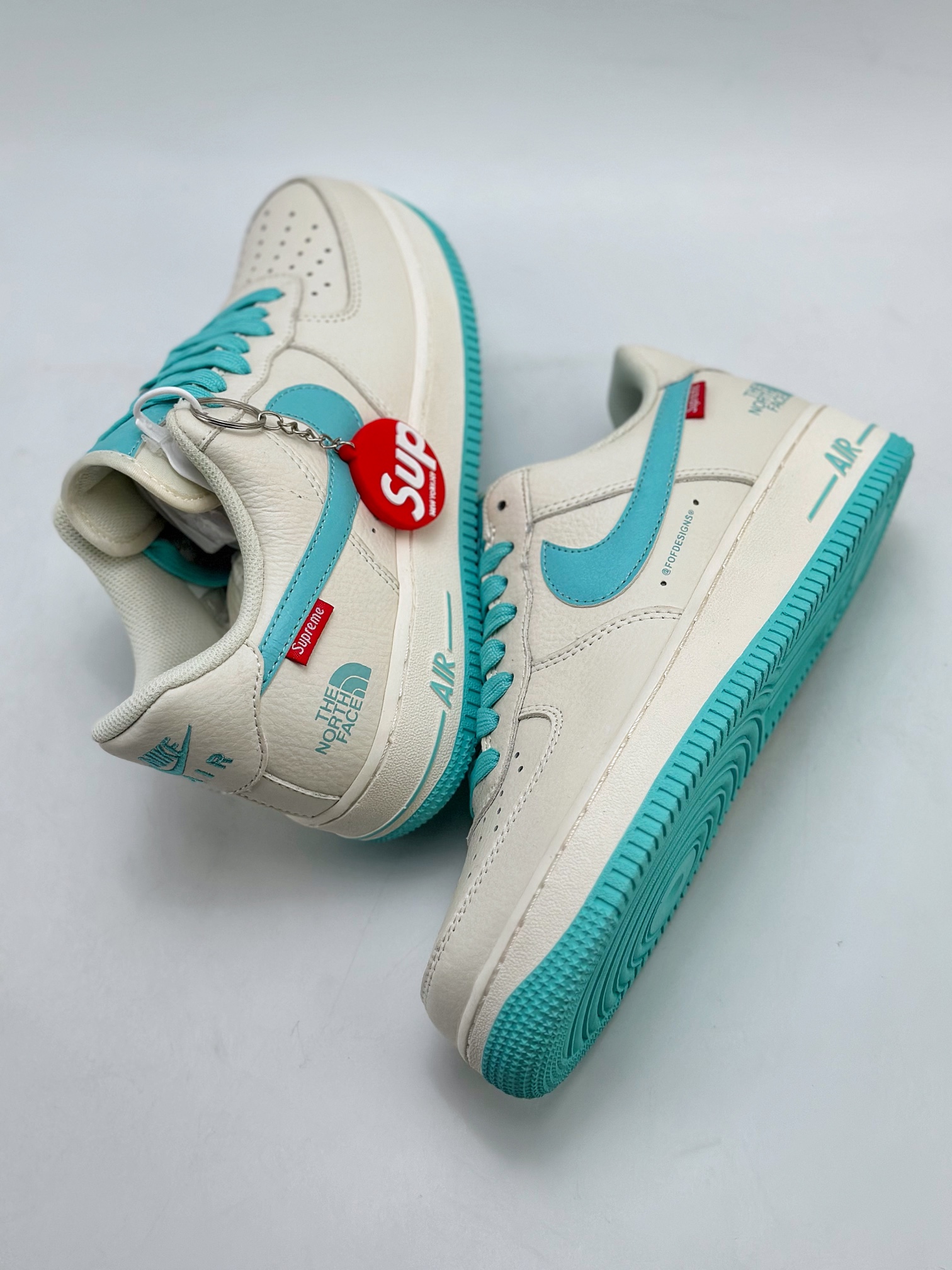 NikeAirForce1Low07xTheNorthFacexSupreme三方联名原楦头原纸板打造纯