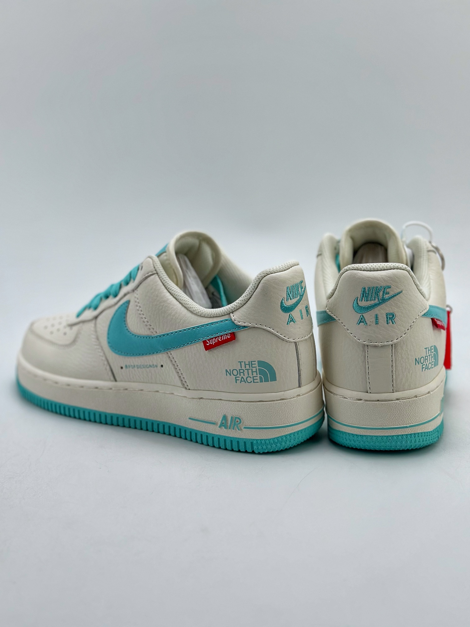 NikeAirForce1Low07xTheNorthFacexSupreme三方联名原楦头原纸板打造纯