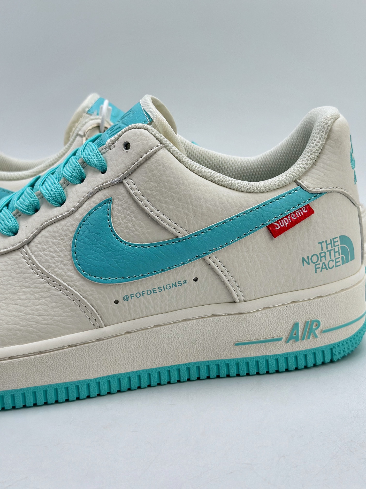 NikeAirForce1Low07xTheNorthFacexSupreme三方联名原楦头原纸板打造纯