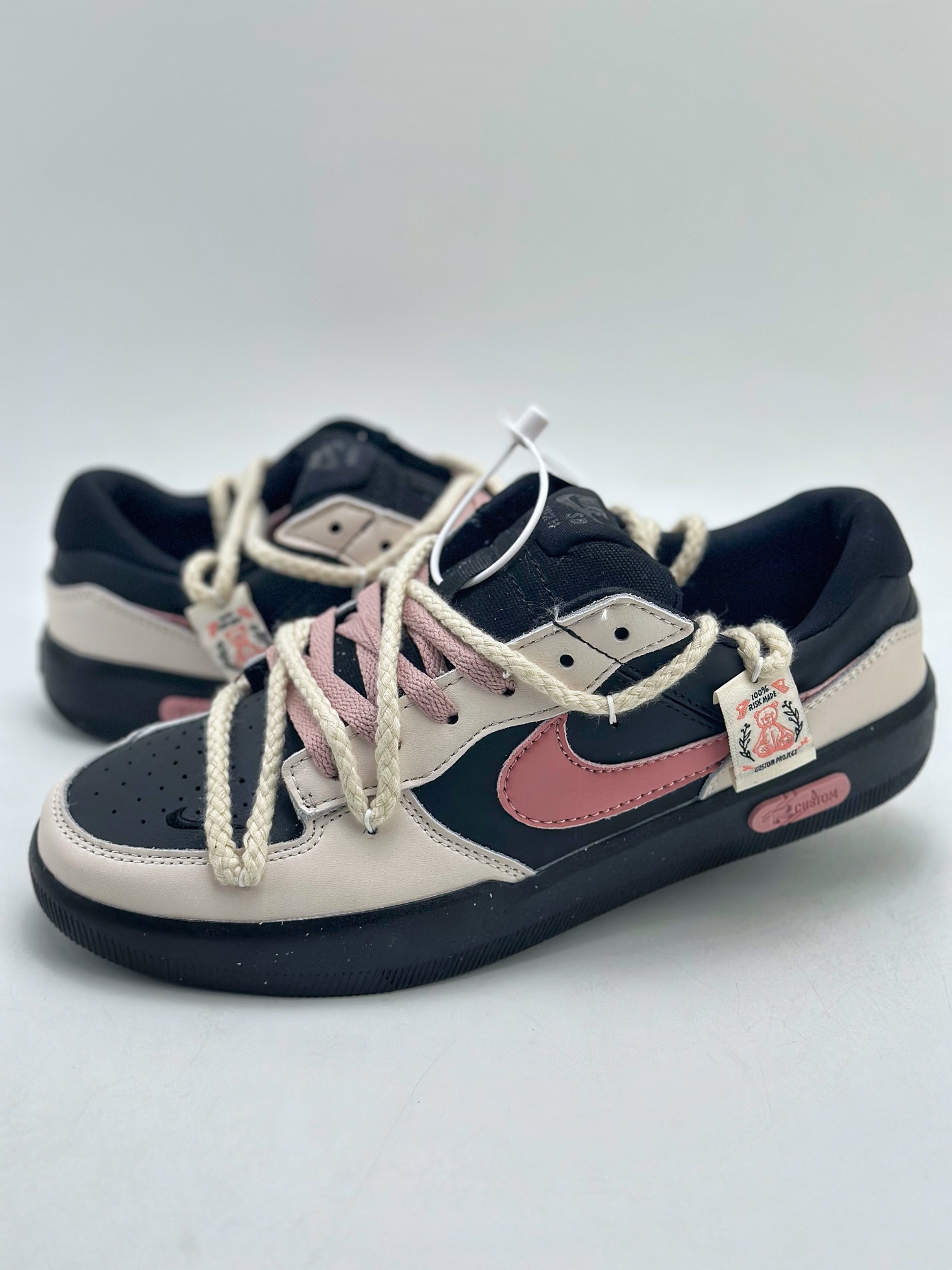 160 耐克Nike SB Force 58 纯原版本 黑粉绑带 DH7505-001