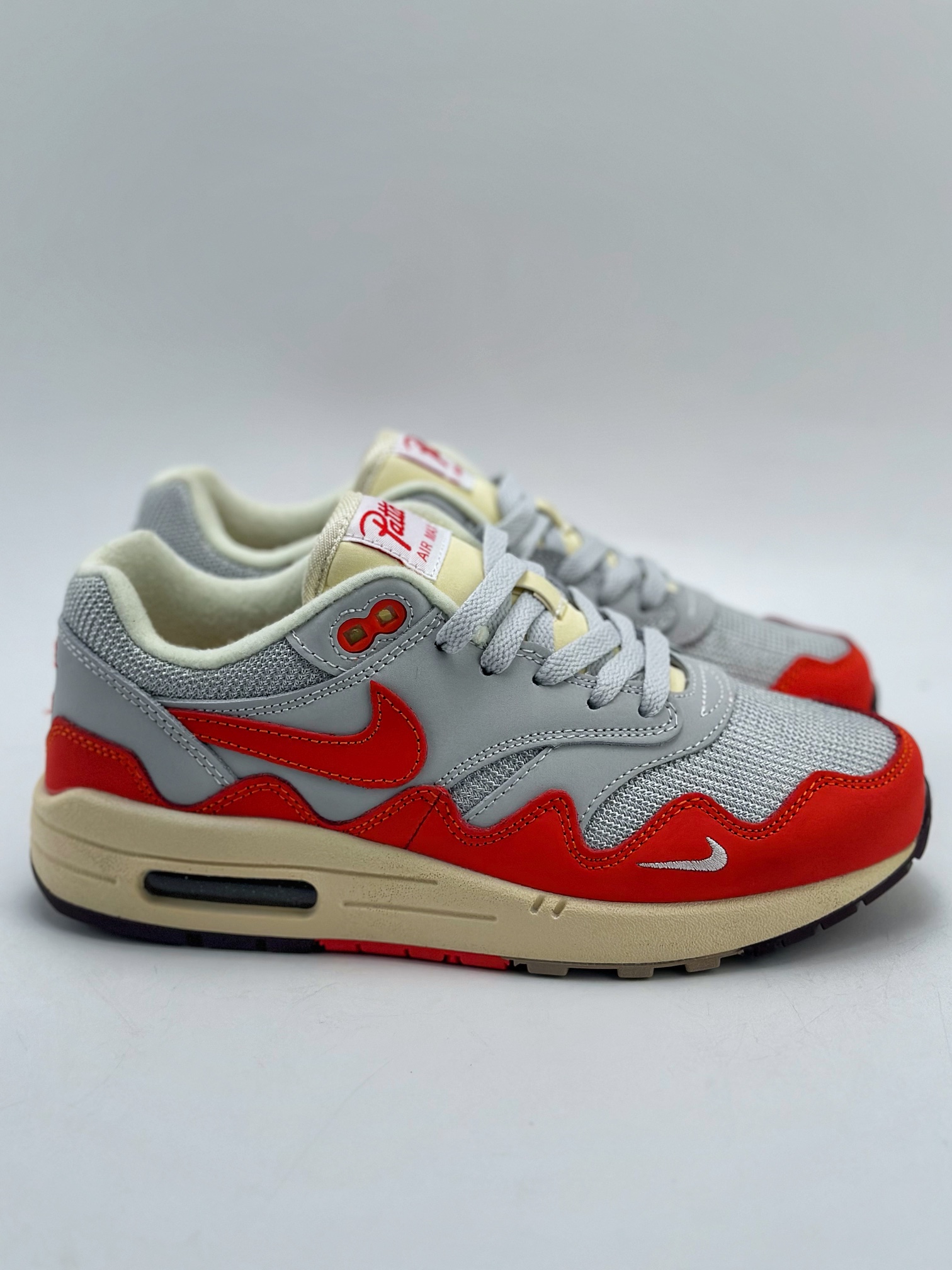 180 Nike Air Max 1 灰红 复古休闲跑步鞋 DH1348-600