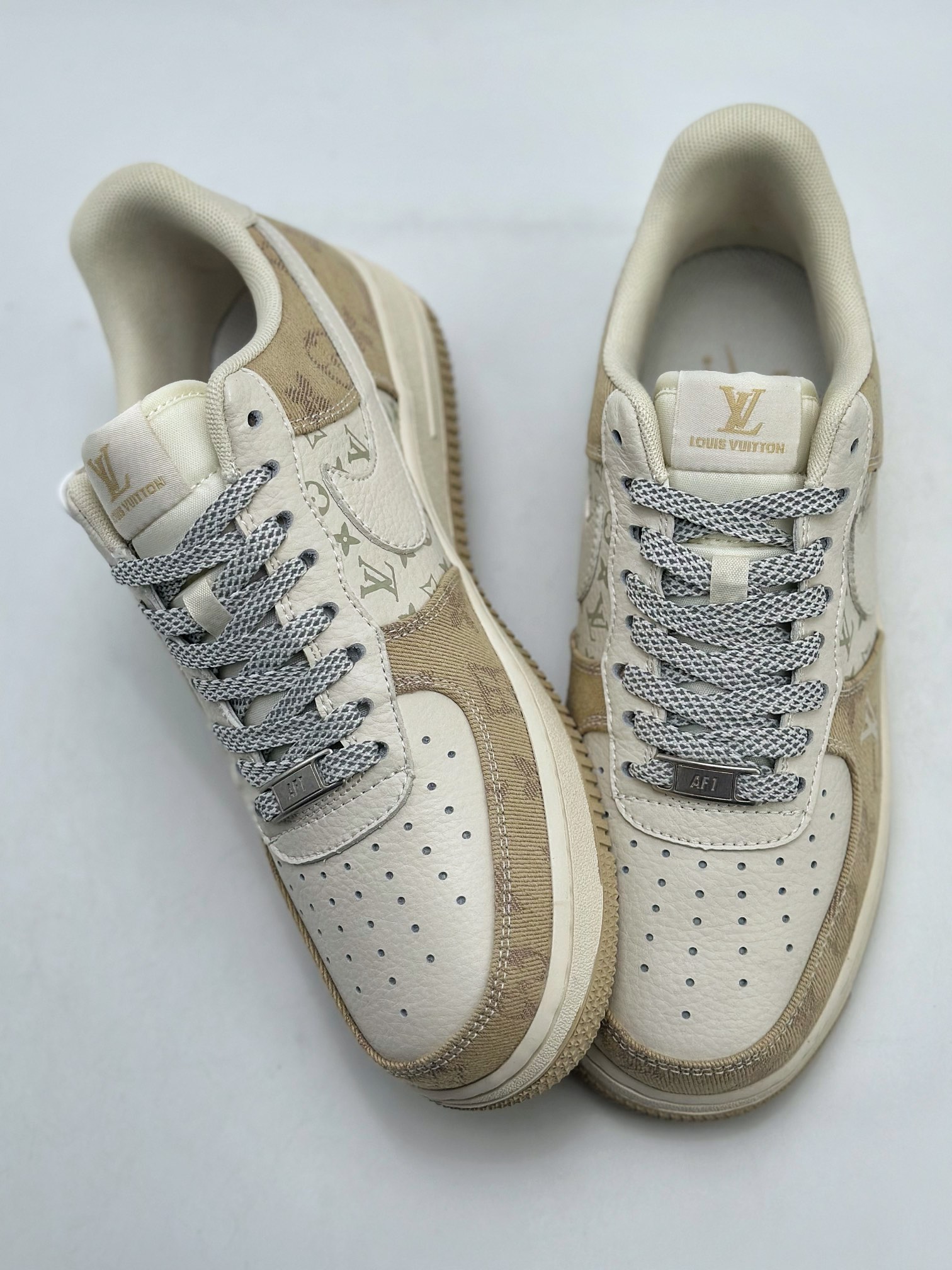 260 Nike Air Force 1 Low 07 x Louis Vuitton 白黄印花 DD8686-300