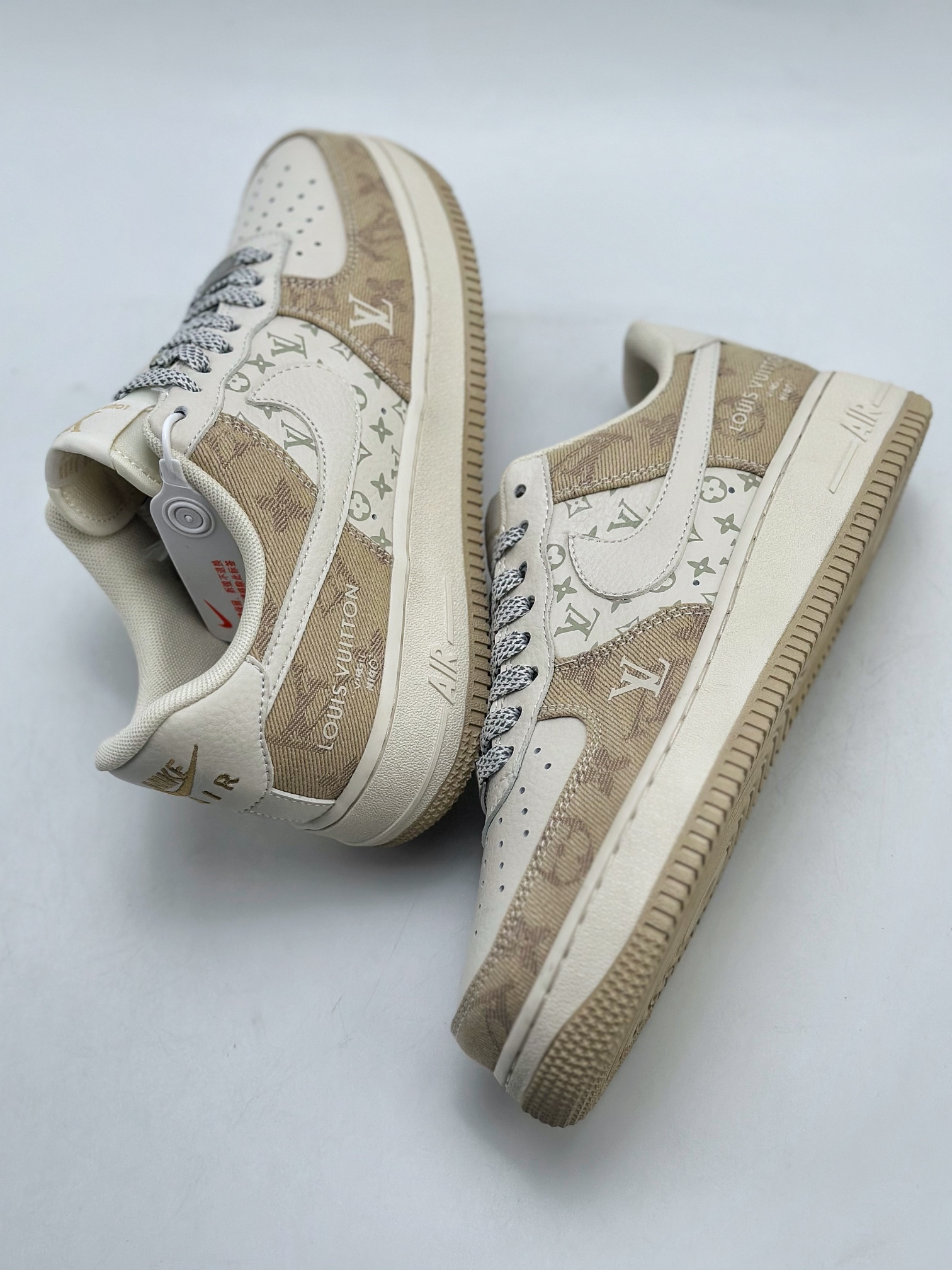 260 Nike Air Force 1 Low 07 x Louis Vuitton 白黄印花 DD8686-300