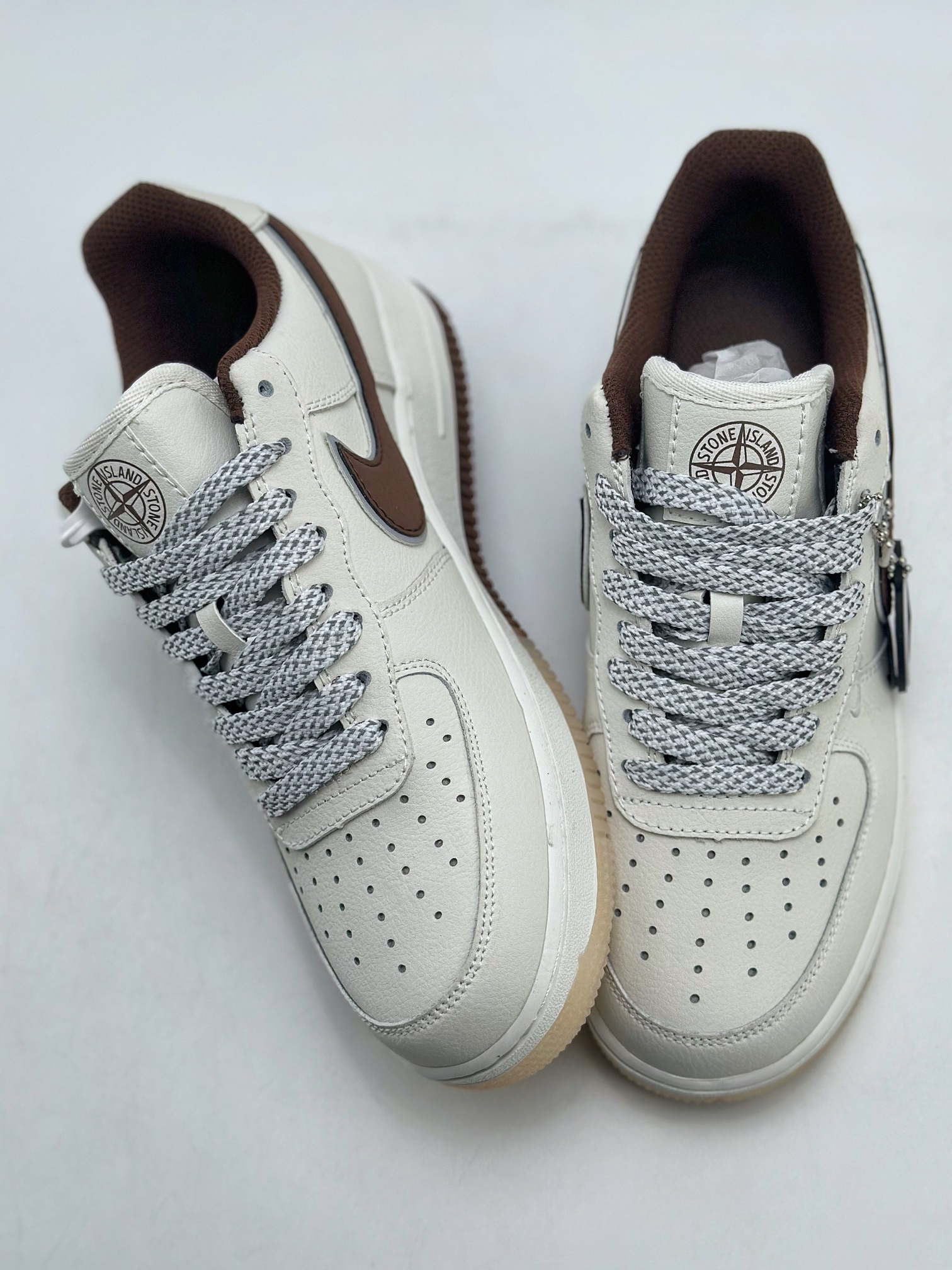 260 Nike Air Force 1 Low 07 x Stone Island 石头岛白棕 SL-240444