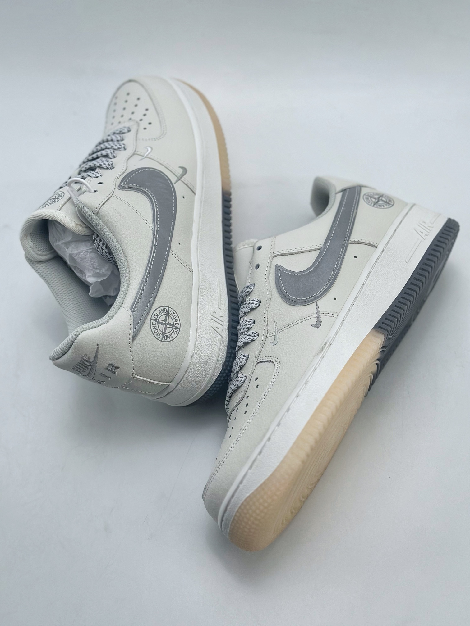 260 Nike Air Force 1 Low 07 x Stone Island 石头岛白灰 SL-240333