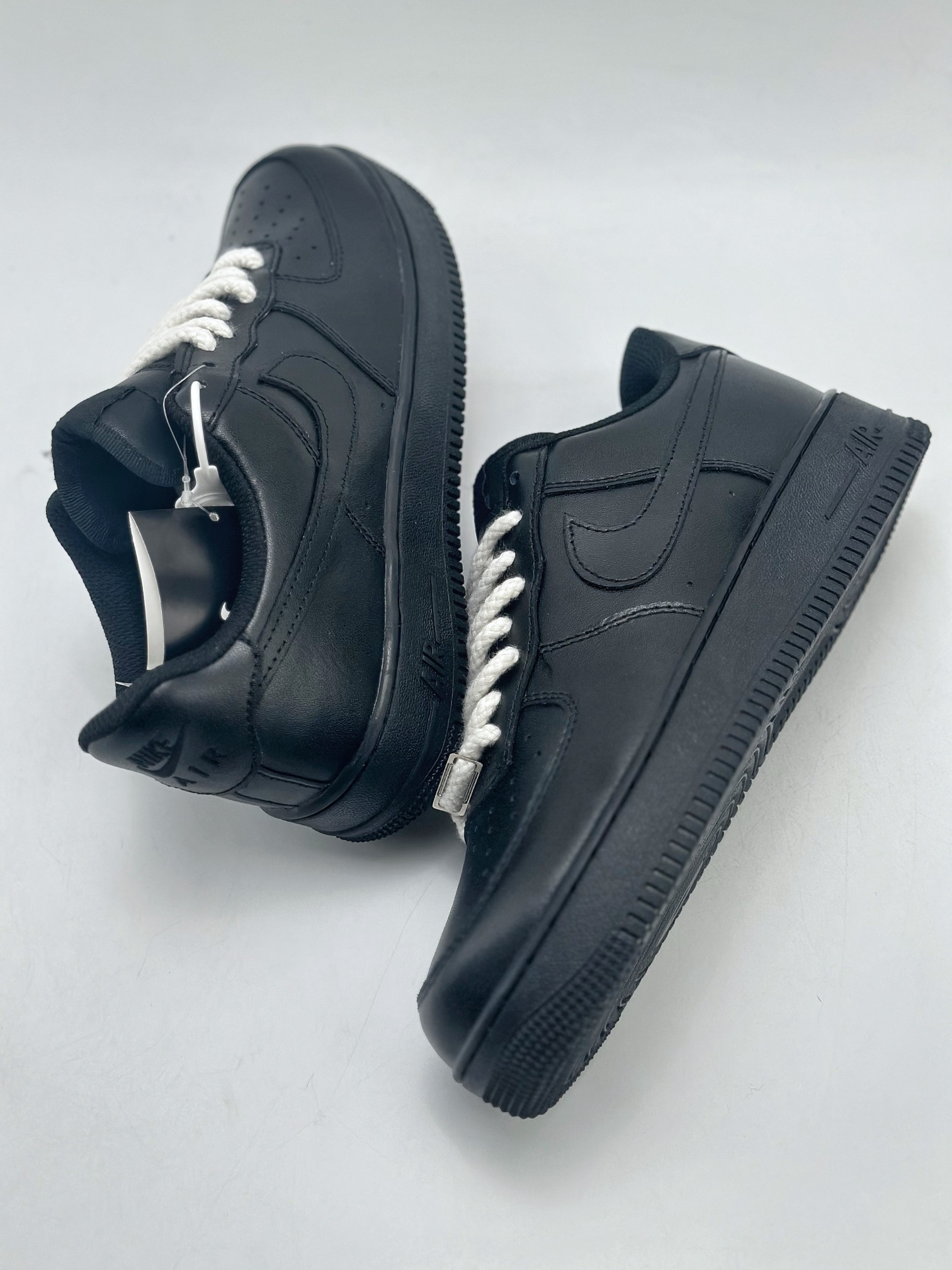 240 Nike Air Force 1 Low 07 定制 黑武士白麻绳 CW2288-001