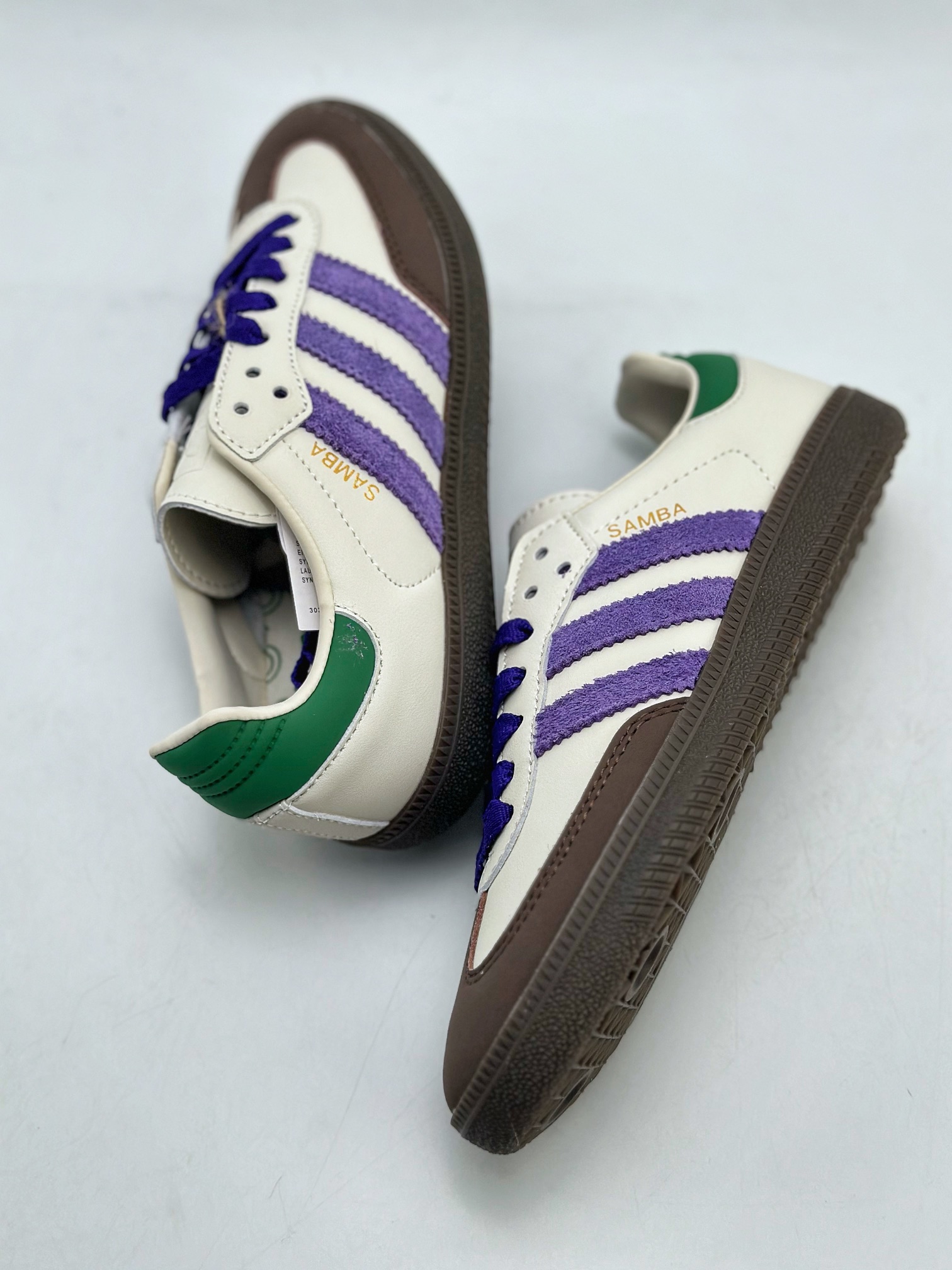 190 adidas originals Samba OG W 棕紫绿 ID8349