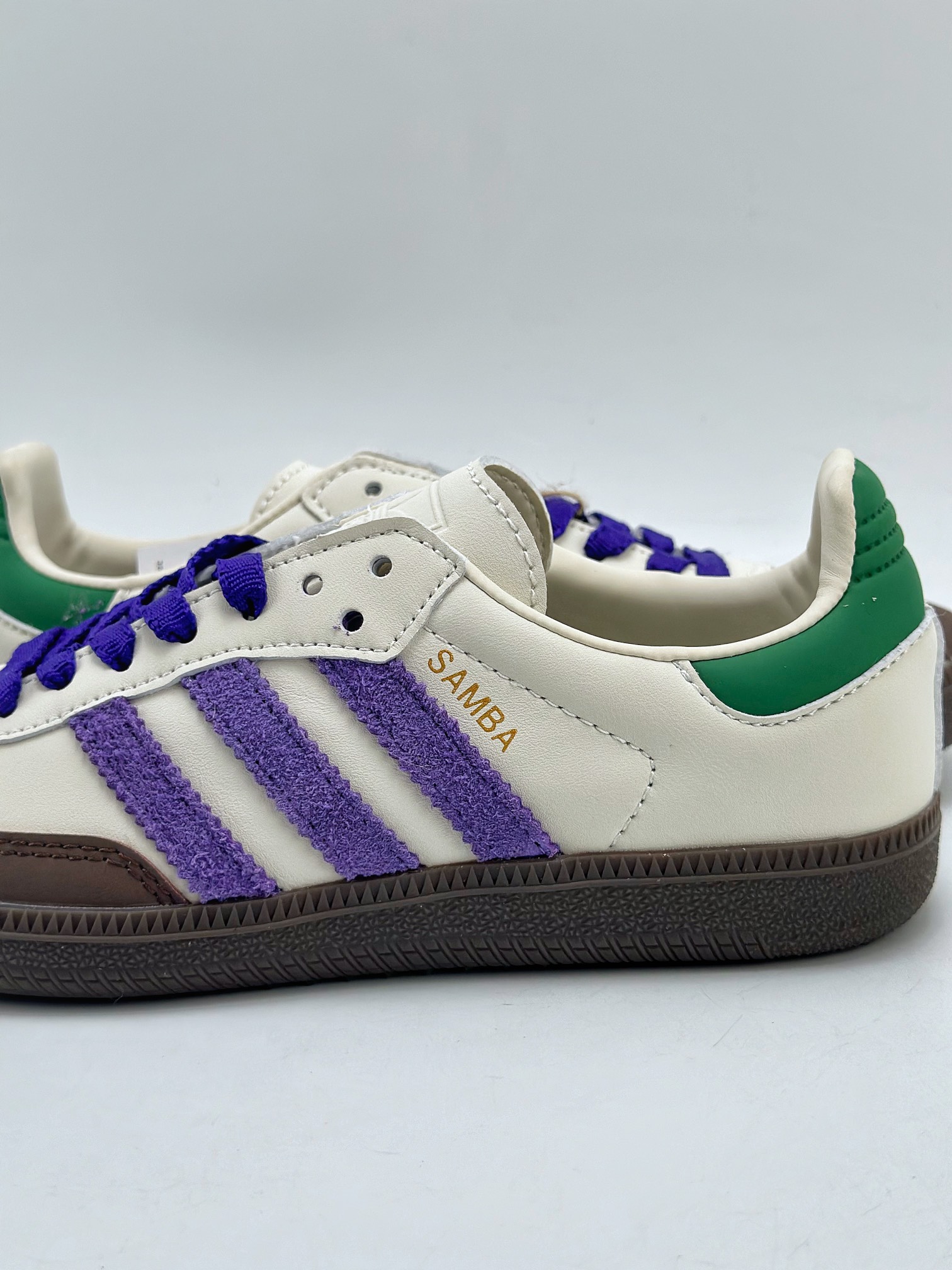 190 adidas originals Samba OG W 棕紫绿 ID8349