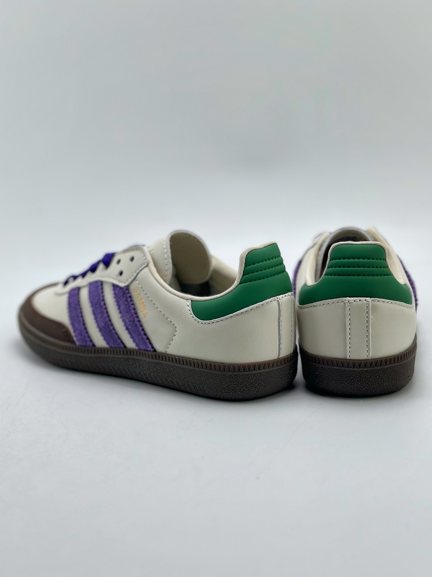 190 adidas originals Samba OG W 棕紫绿 ID8349