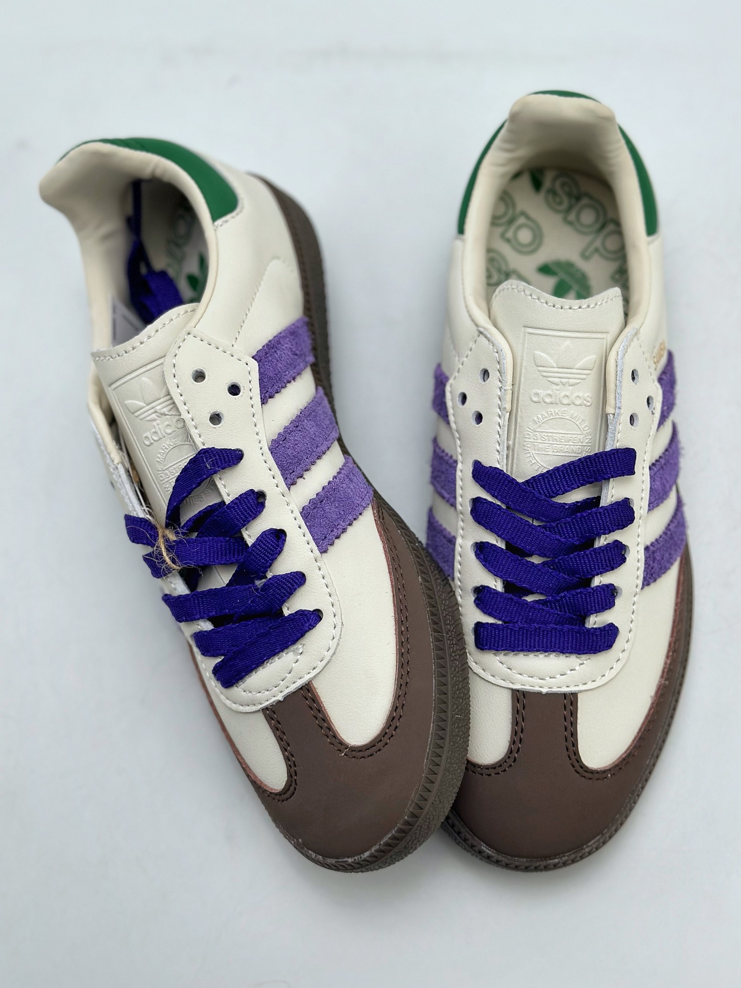 190 adidas originals Samba OG W 棕紫绿 ID8349