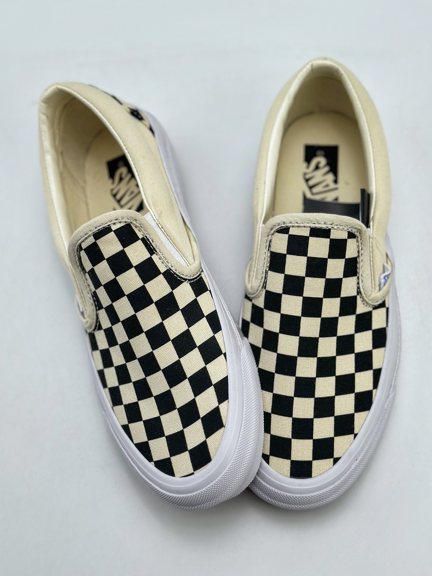 130 Vans范斯官方Premium Slip-On棋盘格/懒人黑一脚蹬轻质舒适帆布鞋