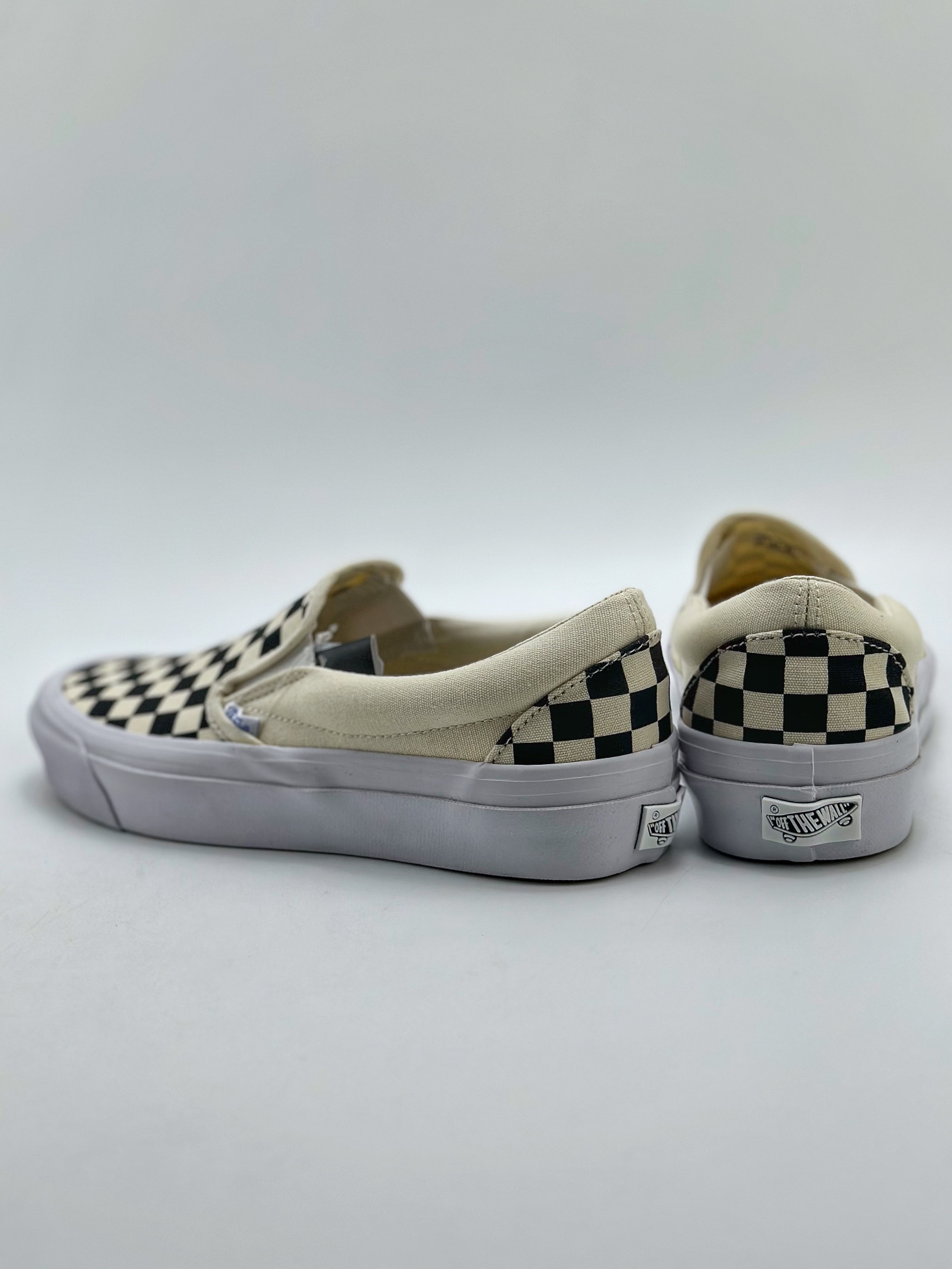 130 Vans范斯官方Premium Slip-On棋盘格/懒人黑一脚蹬轻质舒适帆布鞋