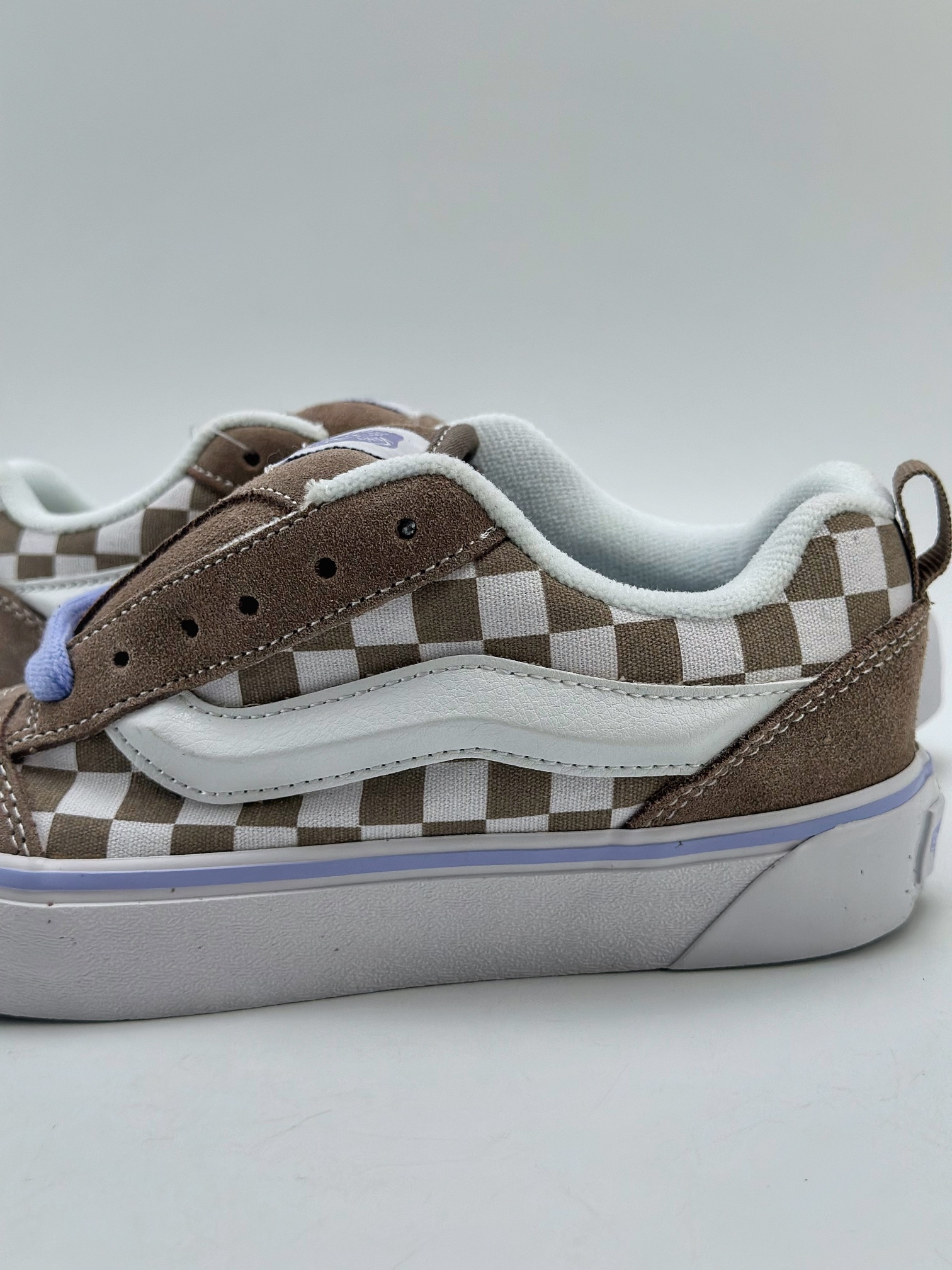 140 Vans Classics Knu Skool 浅棕紫 棋盘格面包鞋