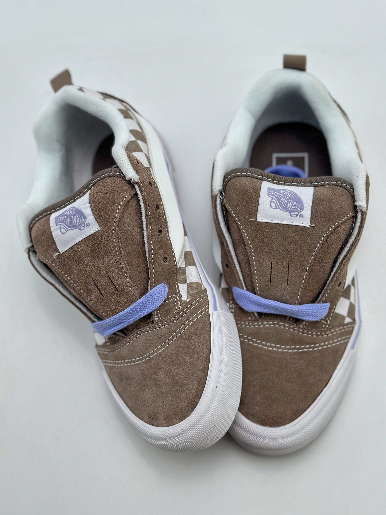 140 Vans Classics Knu Skool 浅棕紫 棋盘格面包鞋