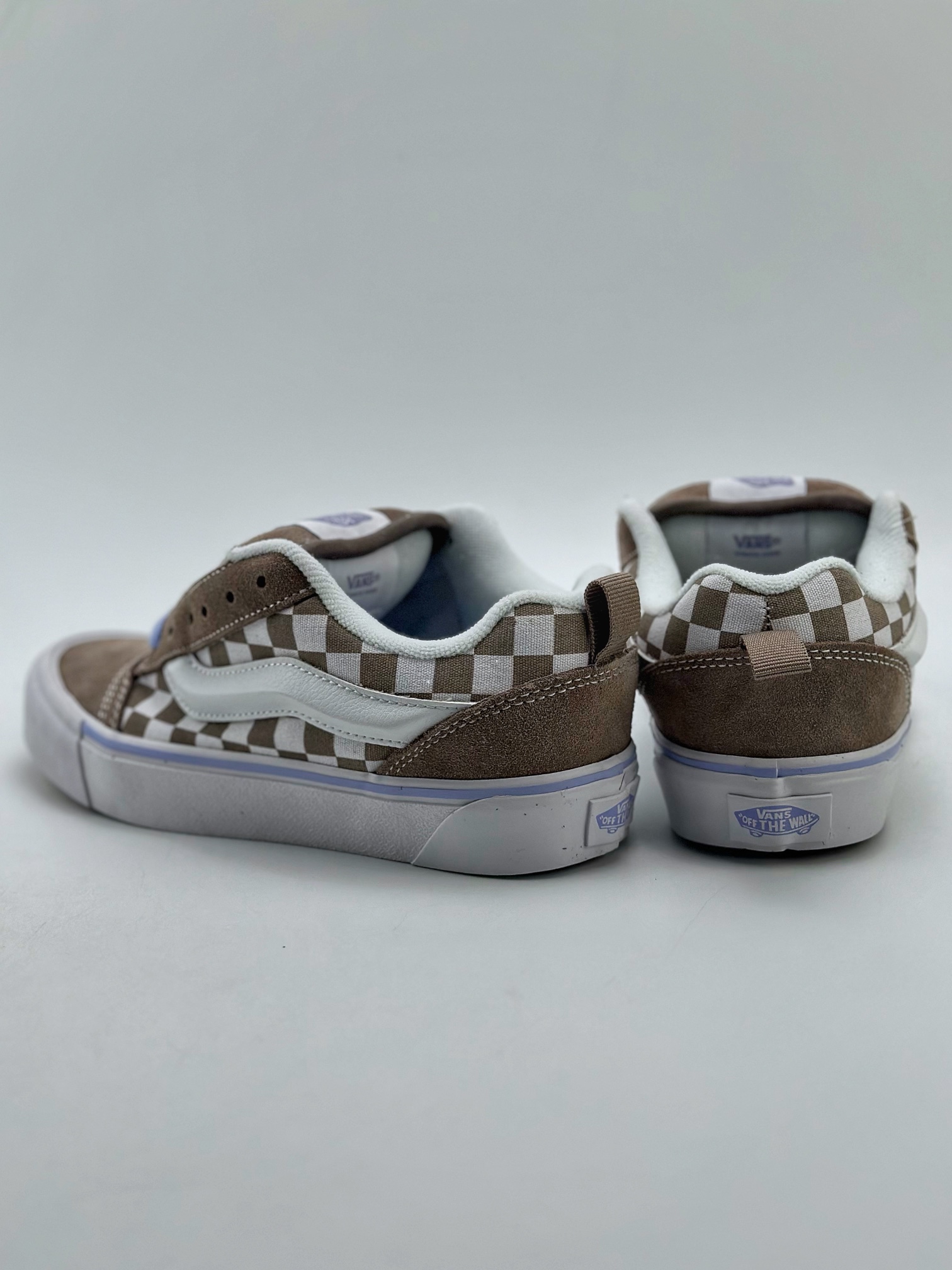 140 Vans Classics Knu Skool 浅棕紫 棋盘格面包鞋