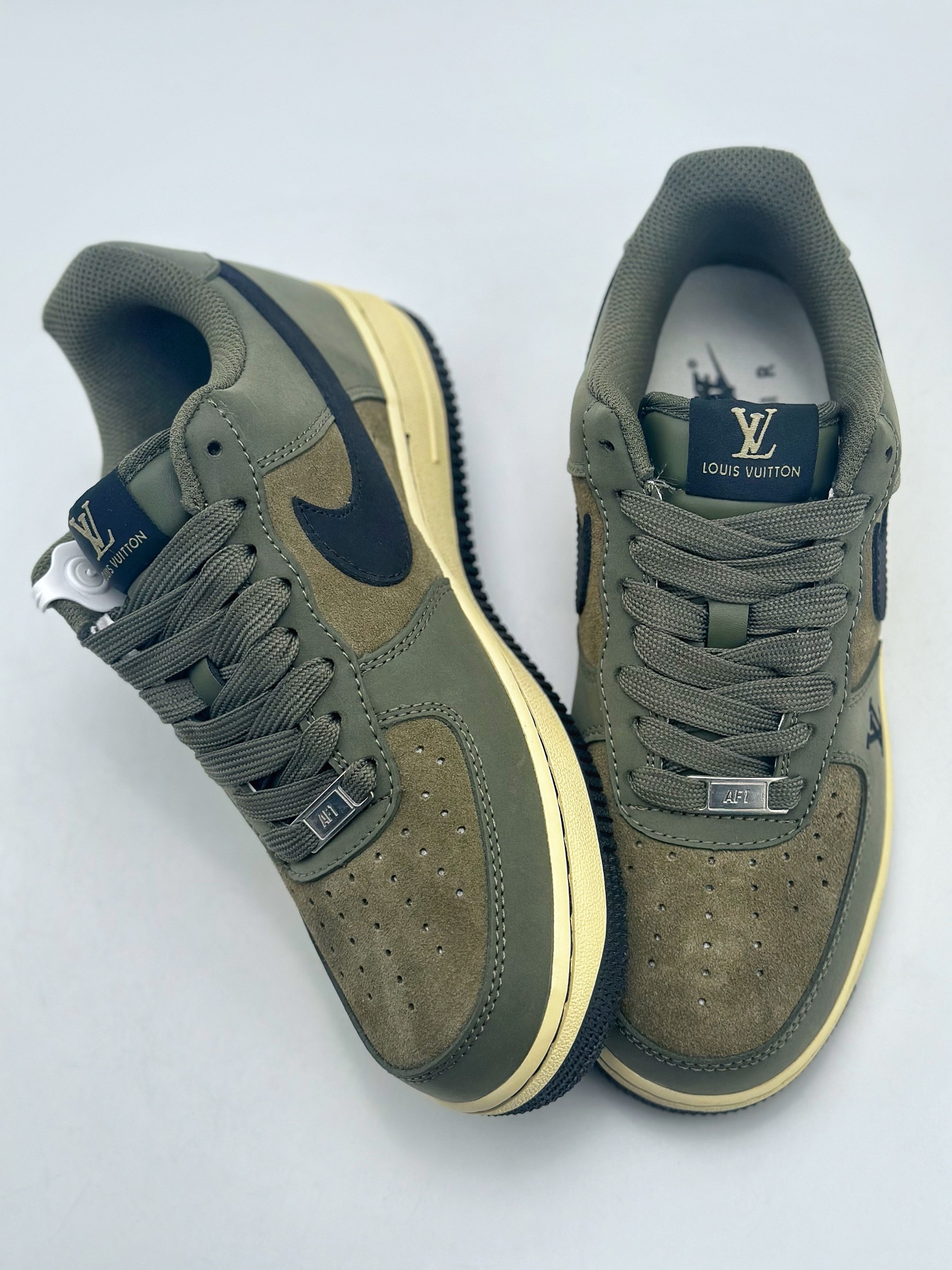 Nike Air Force 1 Low 07 x Louis Vuitton Army Green Black BA8806-223