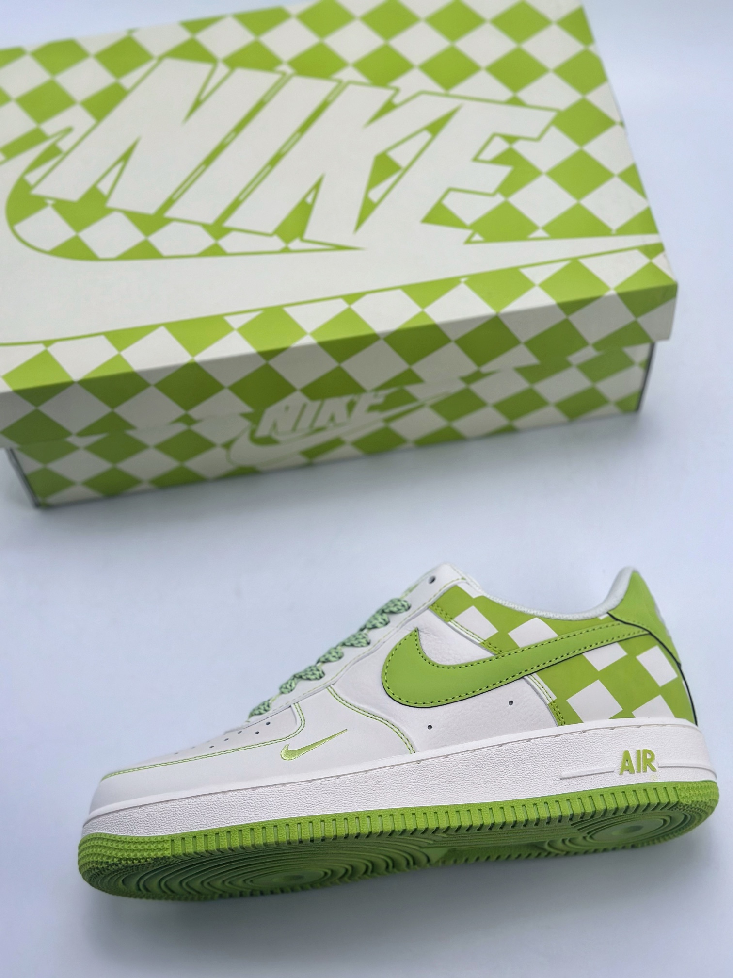 240 Nike Air Force 1 Low 07 白绿棋盘格 GZ5688-033