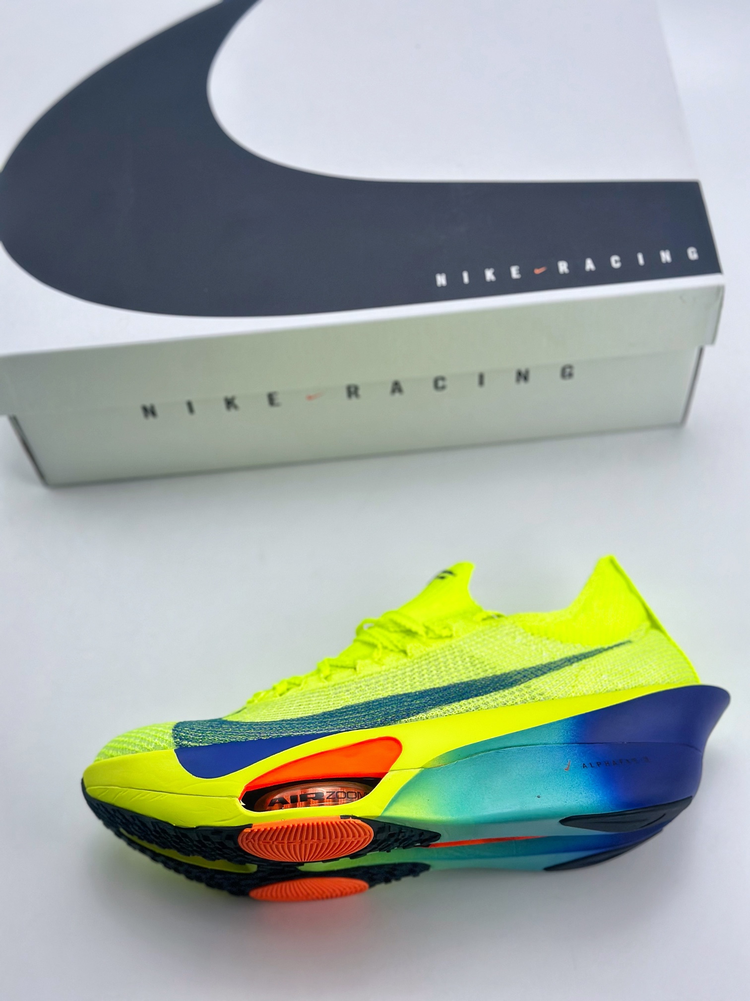 300 耐克Nike Air Zoom Alphafly NextProto "Volt Aqua"阿尔法飞行3代系列马拉松轻量超跑竞速运动慢跑鞋 FD8311-700