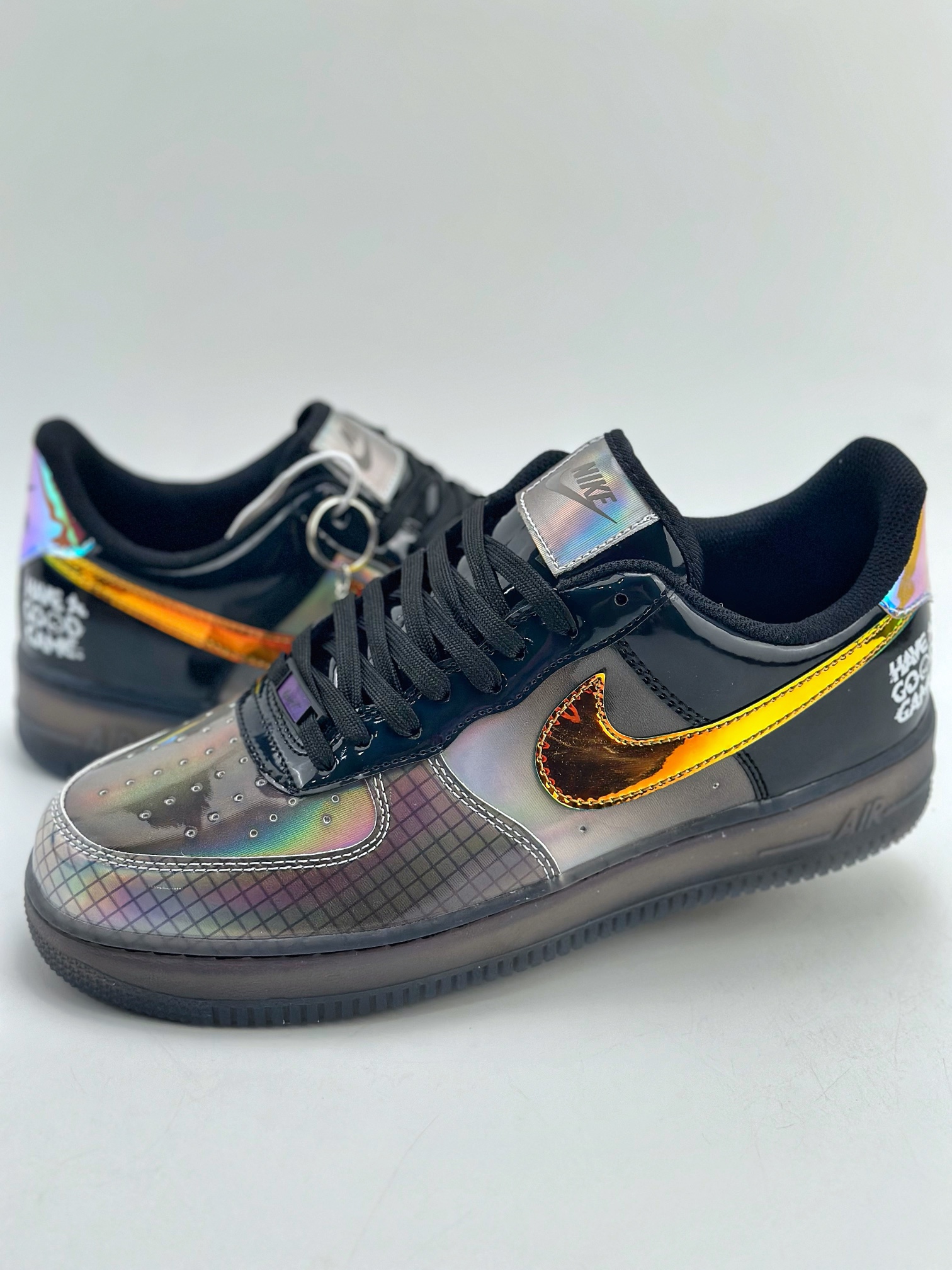 260 Nike Air Force 1 Low 07 “Hyperflat Black and Multi-Color” 镭射 XL2402-222