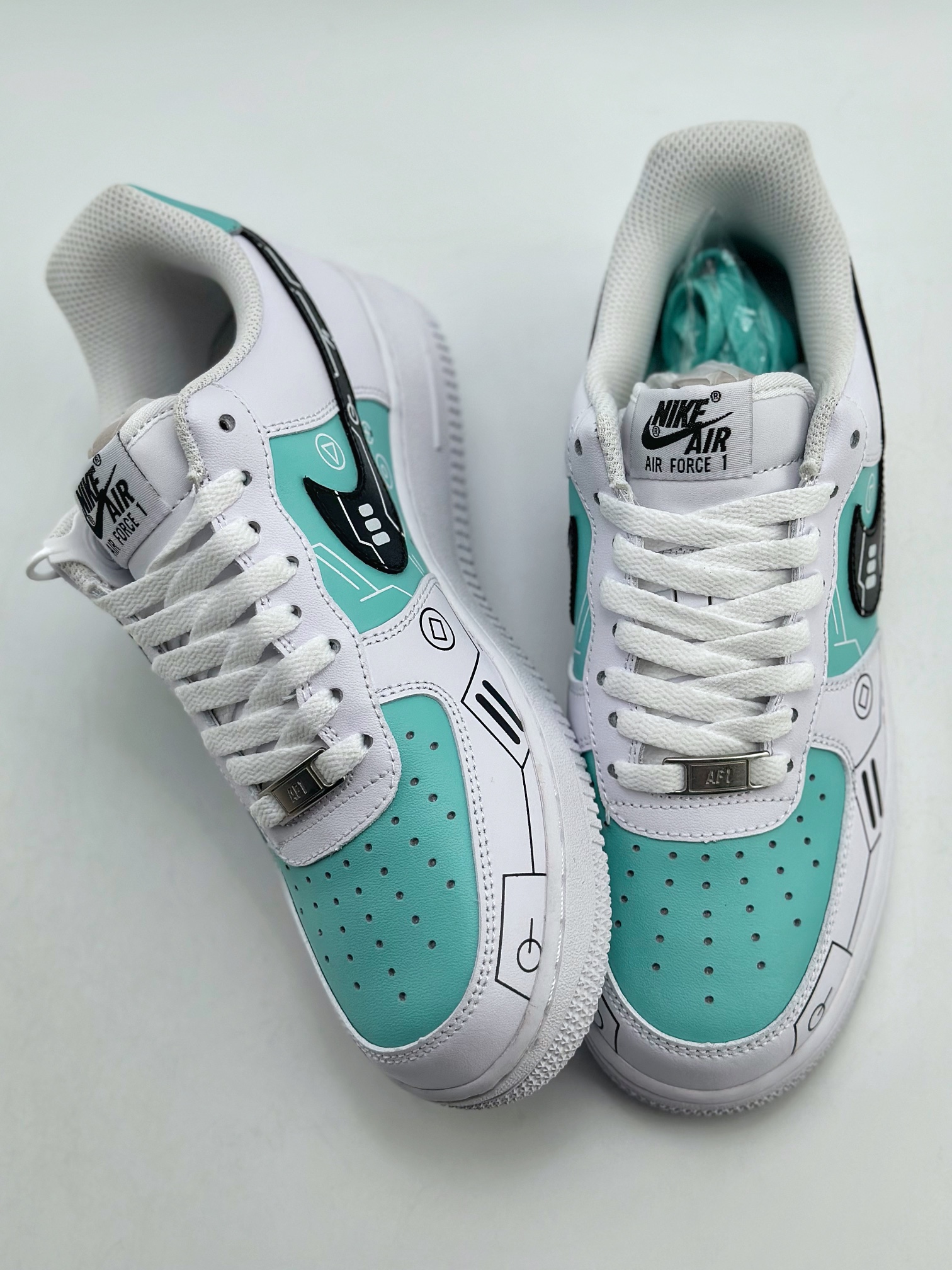 Nike Air Force 1 Low 07 Video Game Theme White Mint Green CW2288-114