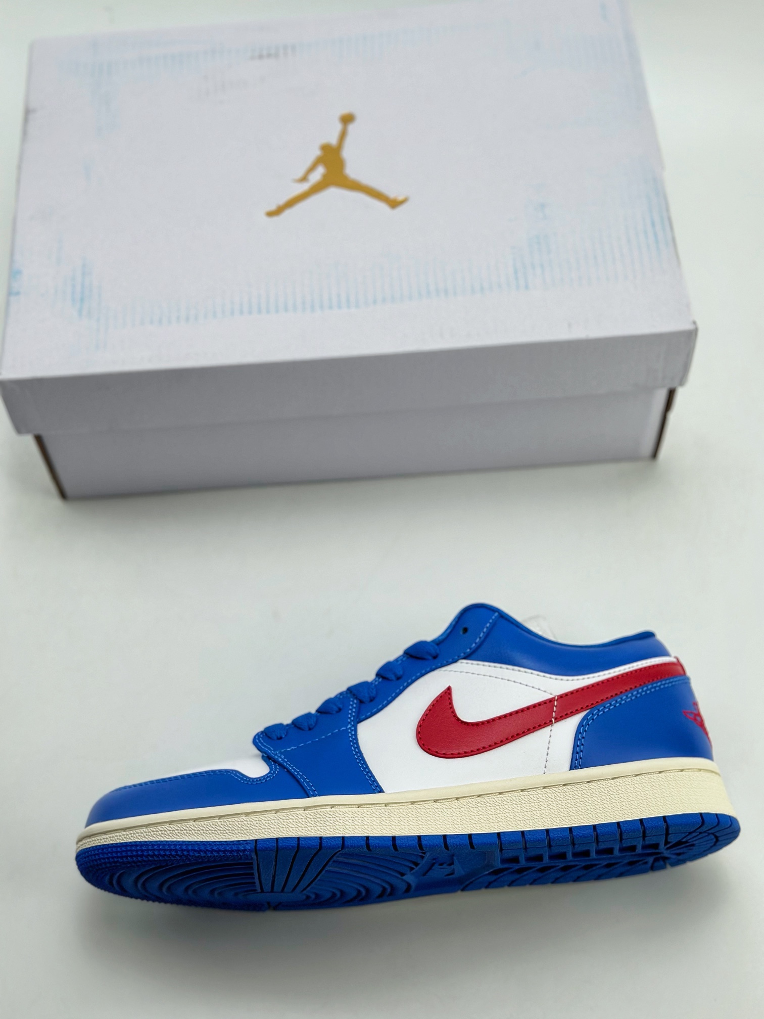 220 外贸版 Air Jordan 1 Retro Low "Sport Blue" 蓝白红 DC0774-416