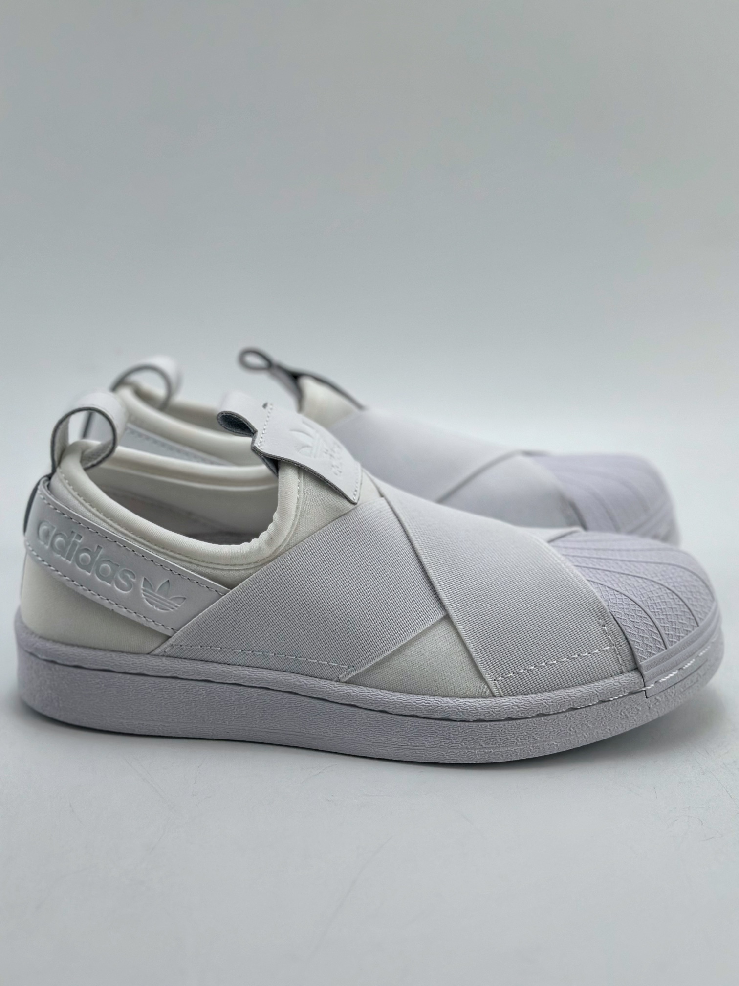 150 AD Originals Superstar Slip On 贝壳头 一脚蹬帆布绑带  FW7052