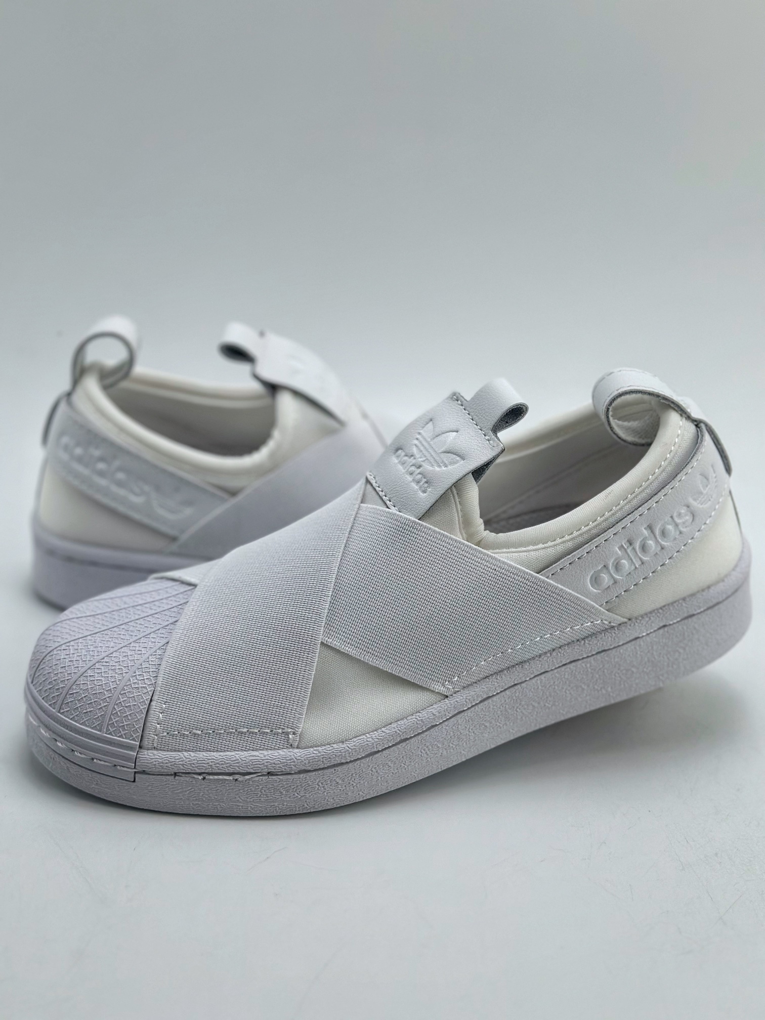 150 AD Originals Superstar Slip On 贝壳头 一脚蹬帆布绑带  FW7052