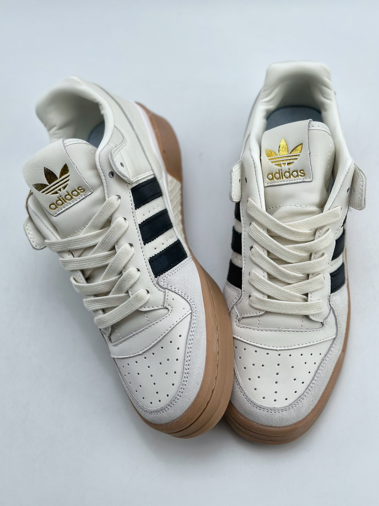 220 海外渠道版 原盒原标 Adidas Forum Low CL 三叶草低邦 经典魔术贴复古板鞋IG37696