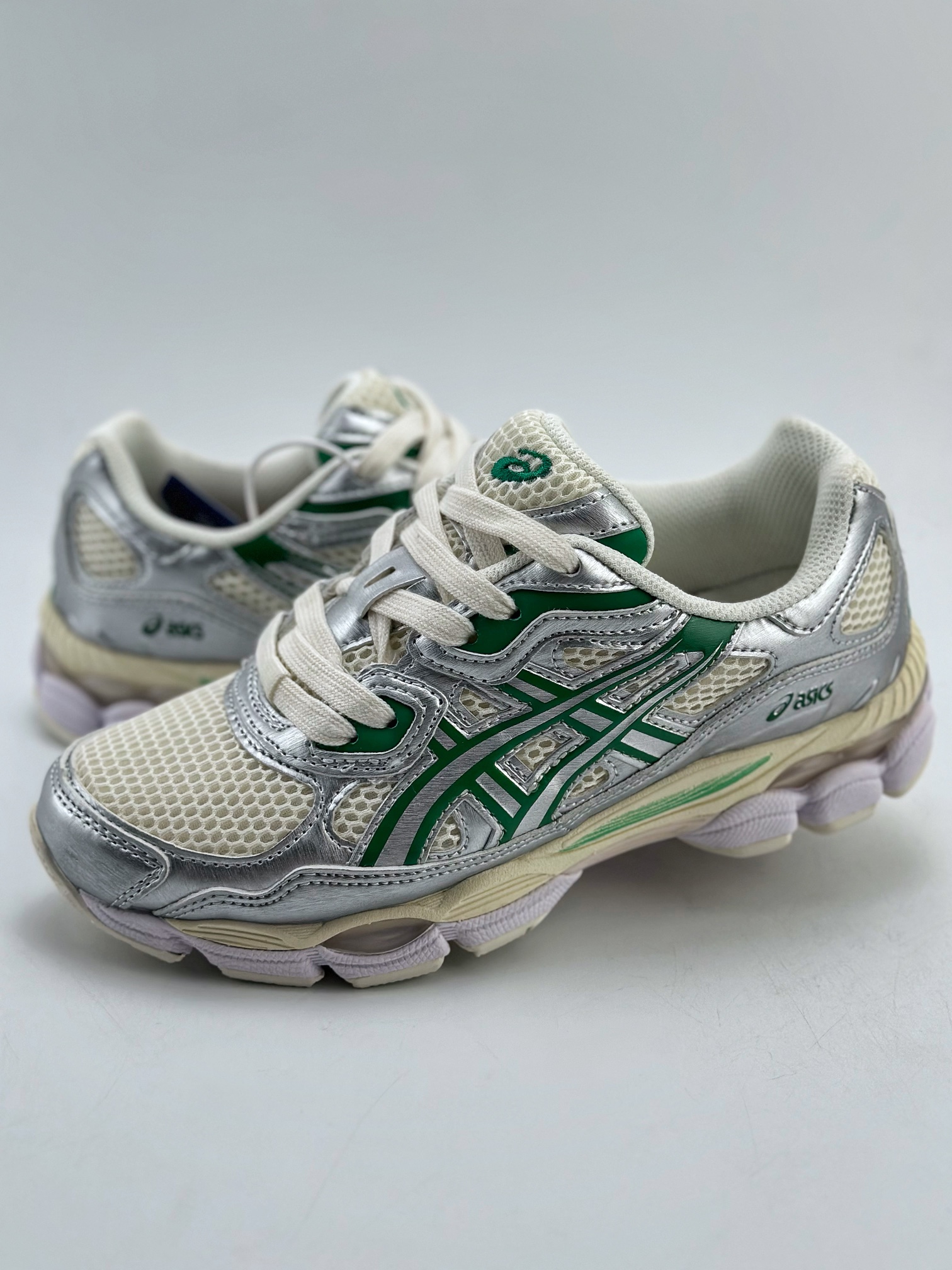 200 Asics Gel-NYC 纯原版本 白绿 亚瑟士运动休闲透气专业跑鞋  1201A971-200