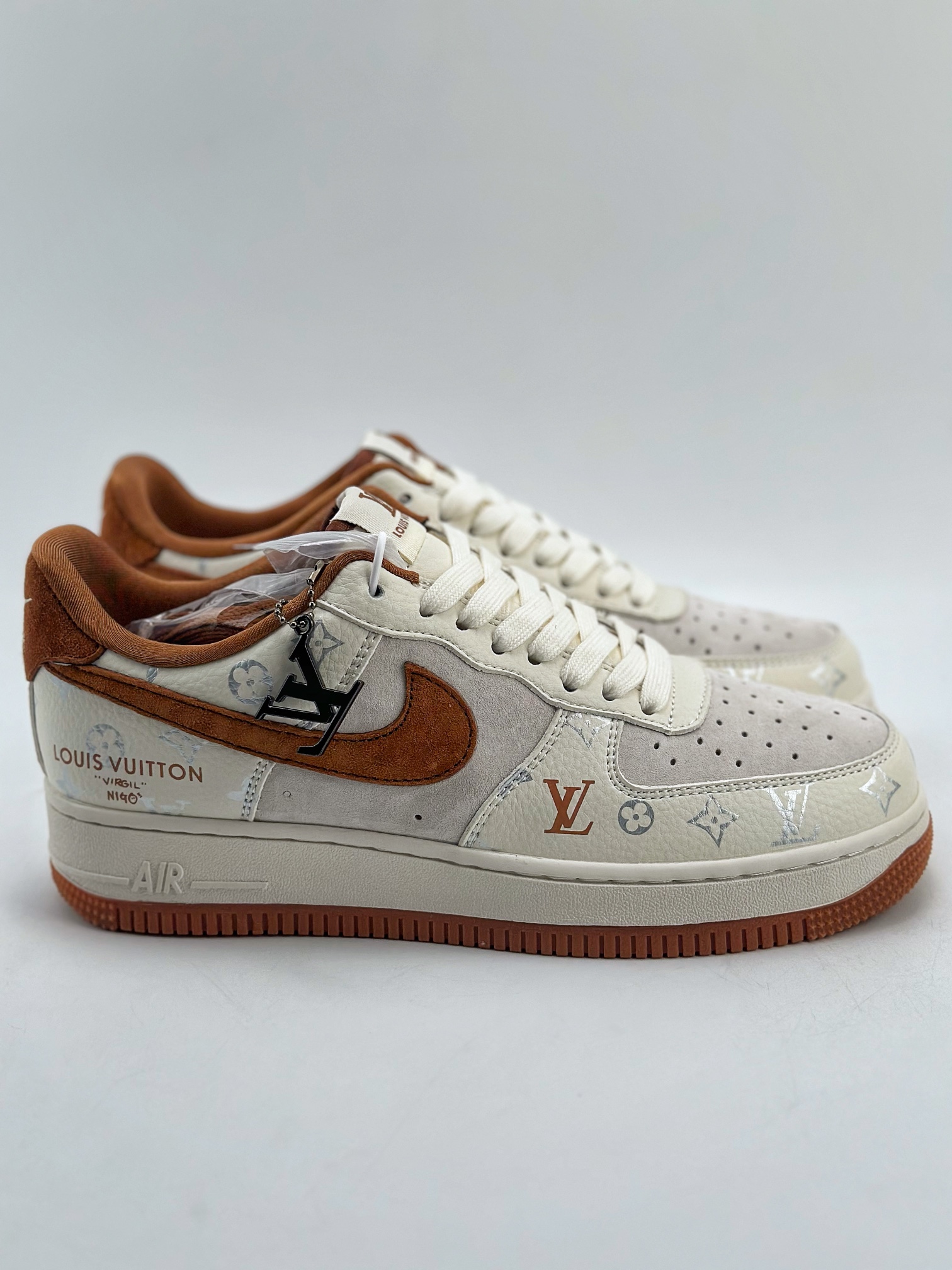 260 Nike Air Force 1 Low 07 x Louis Vuitton 白棕印花 CV1724-112