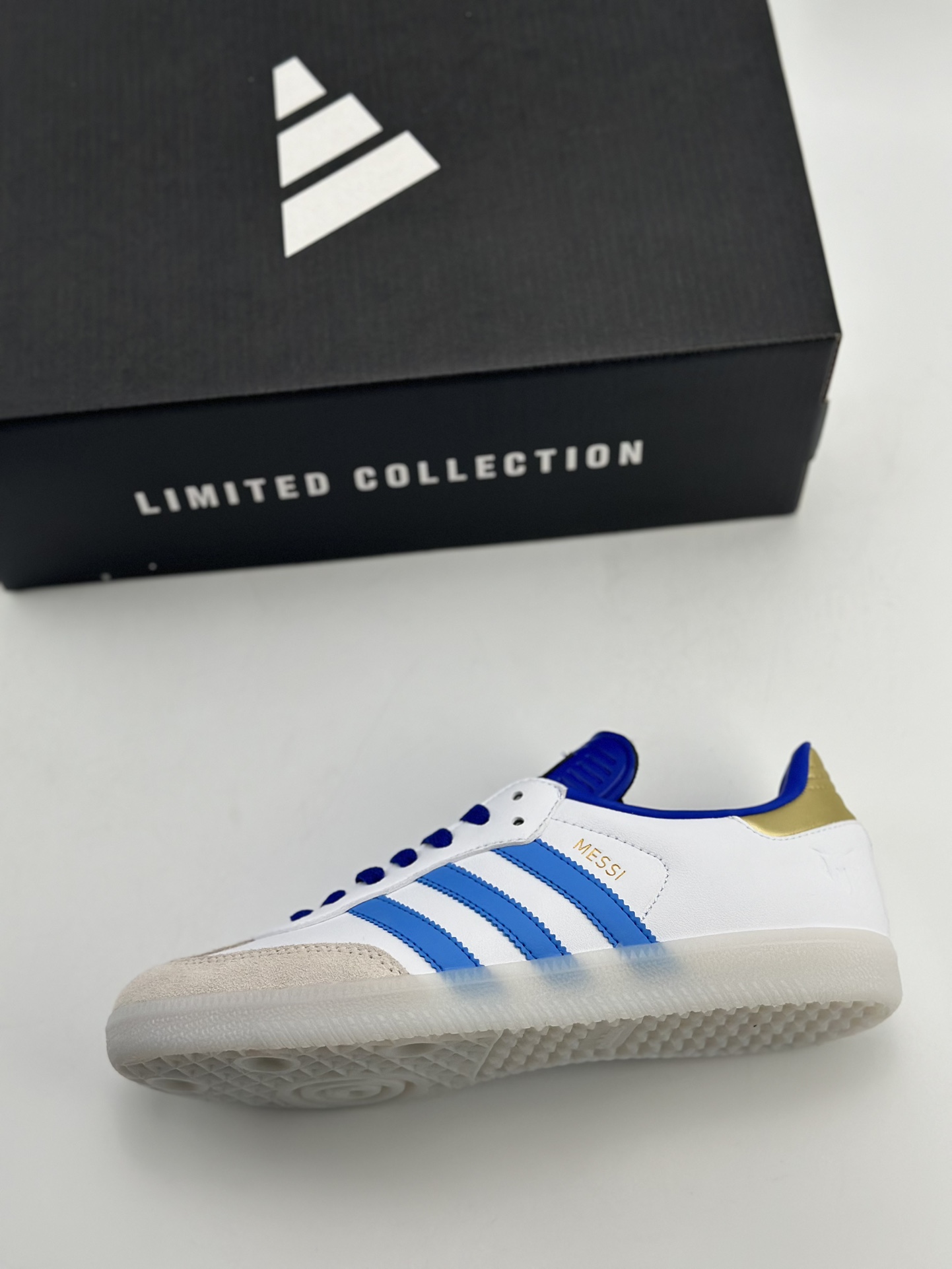 adidas originals Samba x LIONEL MESSI 白蓝灰  ID3550