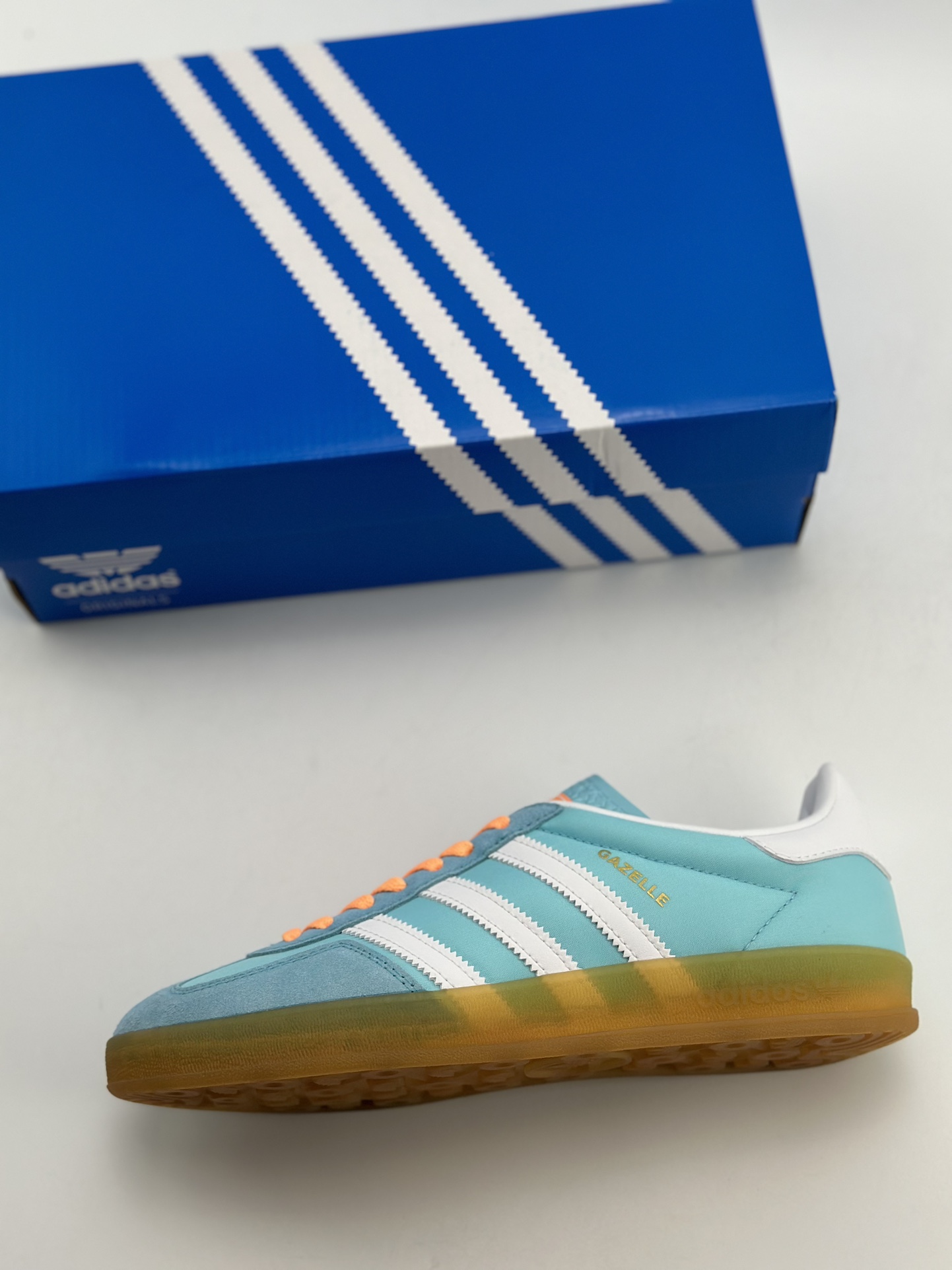 adidas Originals Gazelle INdoor M 三叶草休闲防滑耐磨低帮板鞋 HQ9017