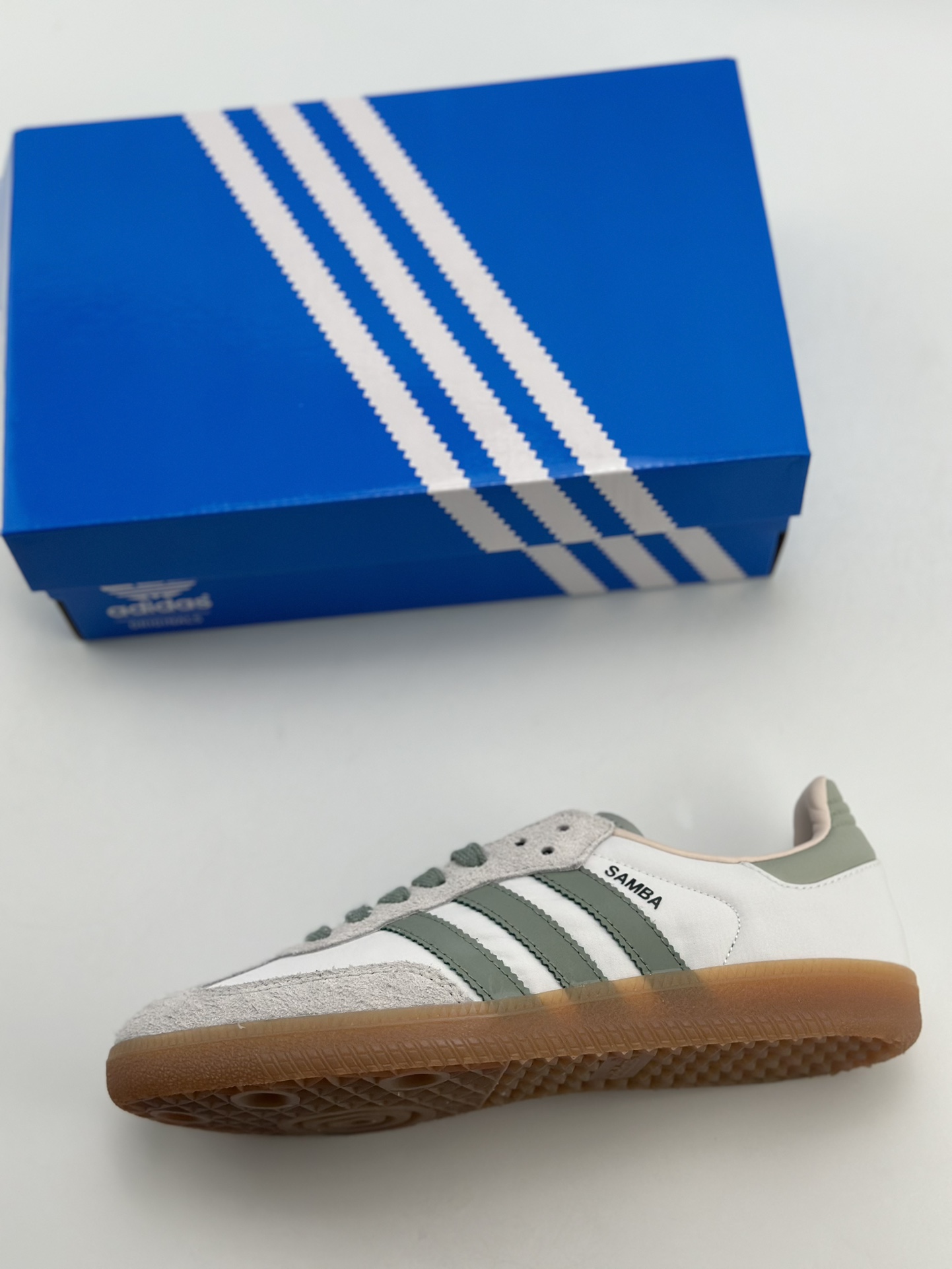 180 adidas originals Samba OG 抹茶白绿  ID0492