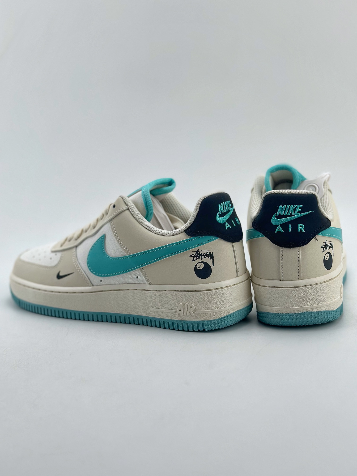 Nike Air Force 1 Low 07 x Stussy 斯图西黑八联名湖水蓝 HX123-005