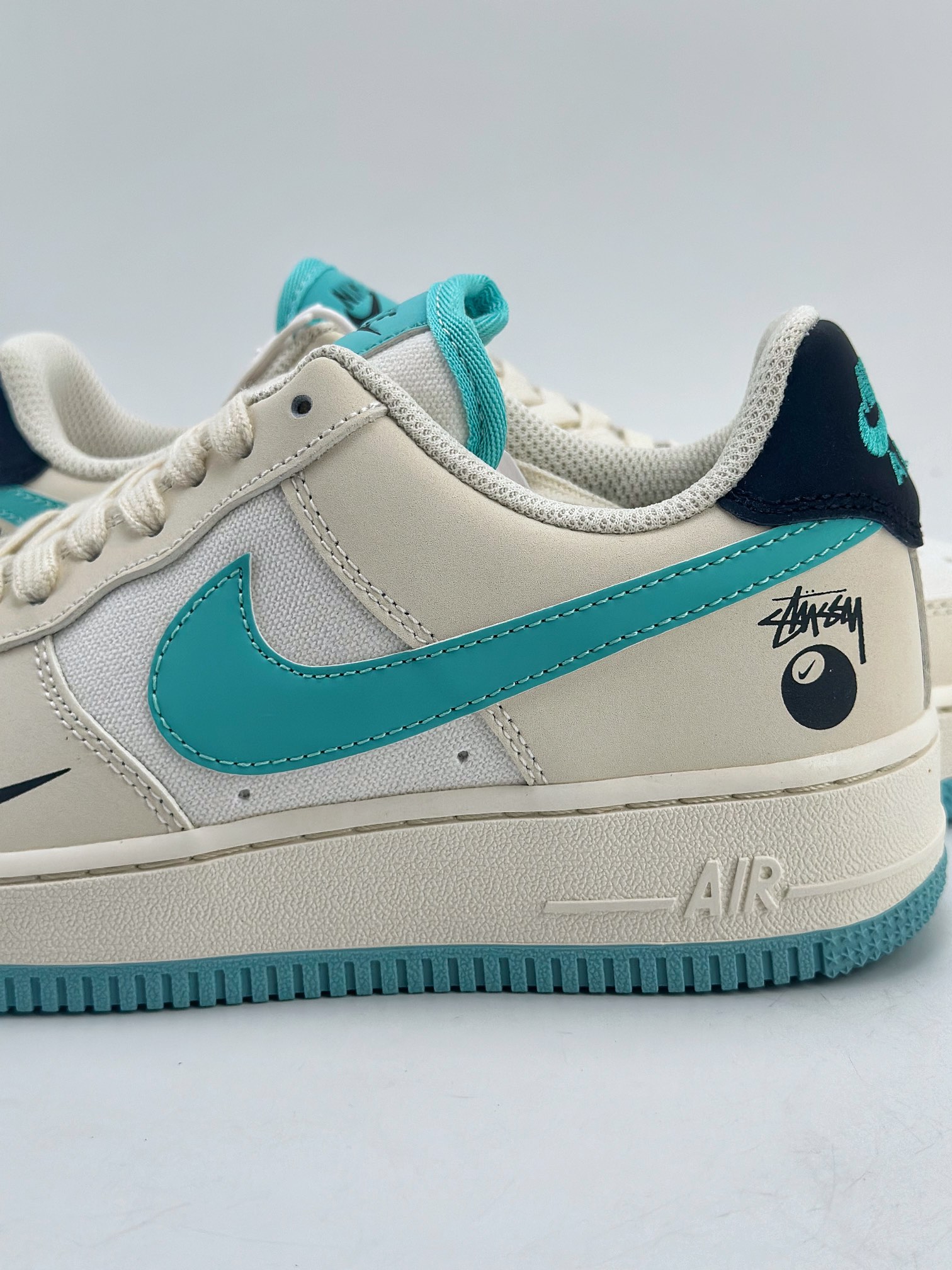 Nike Air Force 1 Low 07 x Stussy 斯图西黑八联名湖水蓝 HX123-005