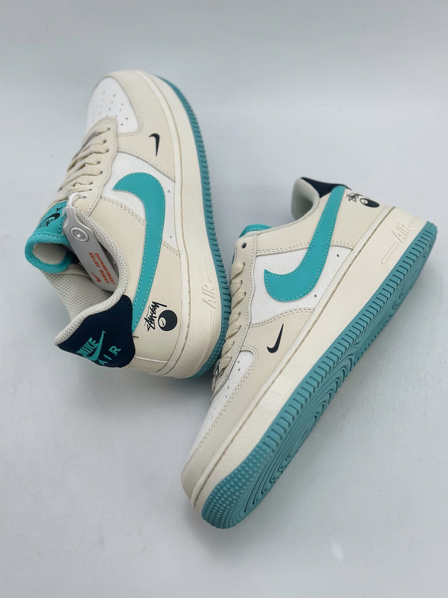 Nike Air Force 1 Low 07 x Stussy 斯图西黑八联名湖水蓝 HX123-005