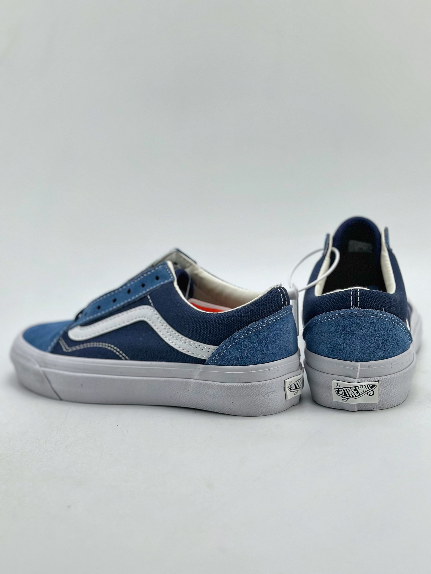 150 Vans OTW Old Skool 36蓝黑拼色情侣鞋板鞋