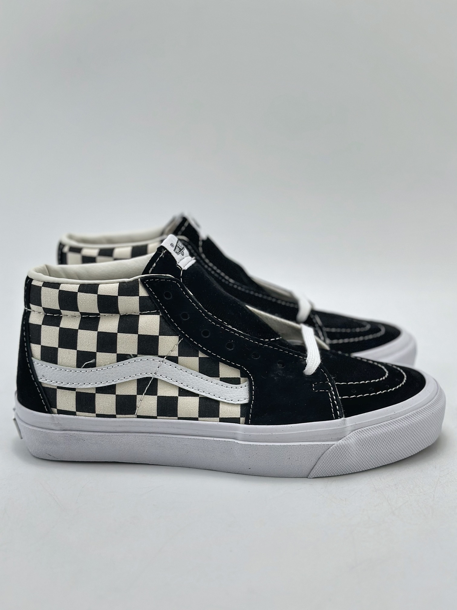 140 Vans范斯官方 OTW Sk8-Mid Reissue 83 黑白棋盘格中帮板鞋