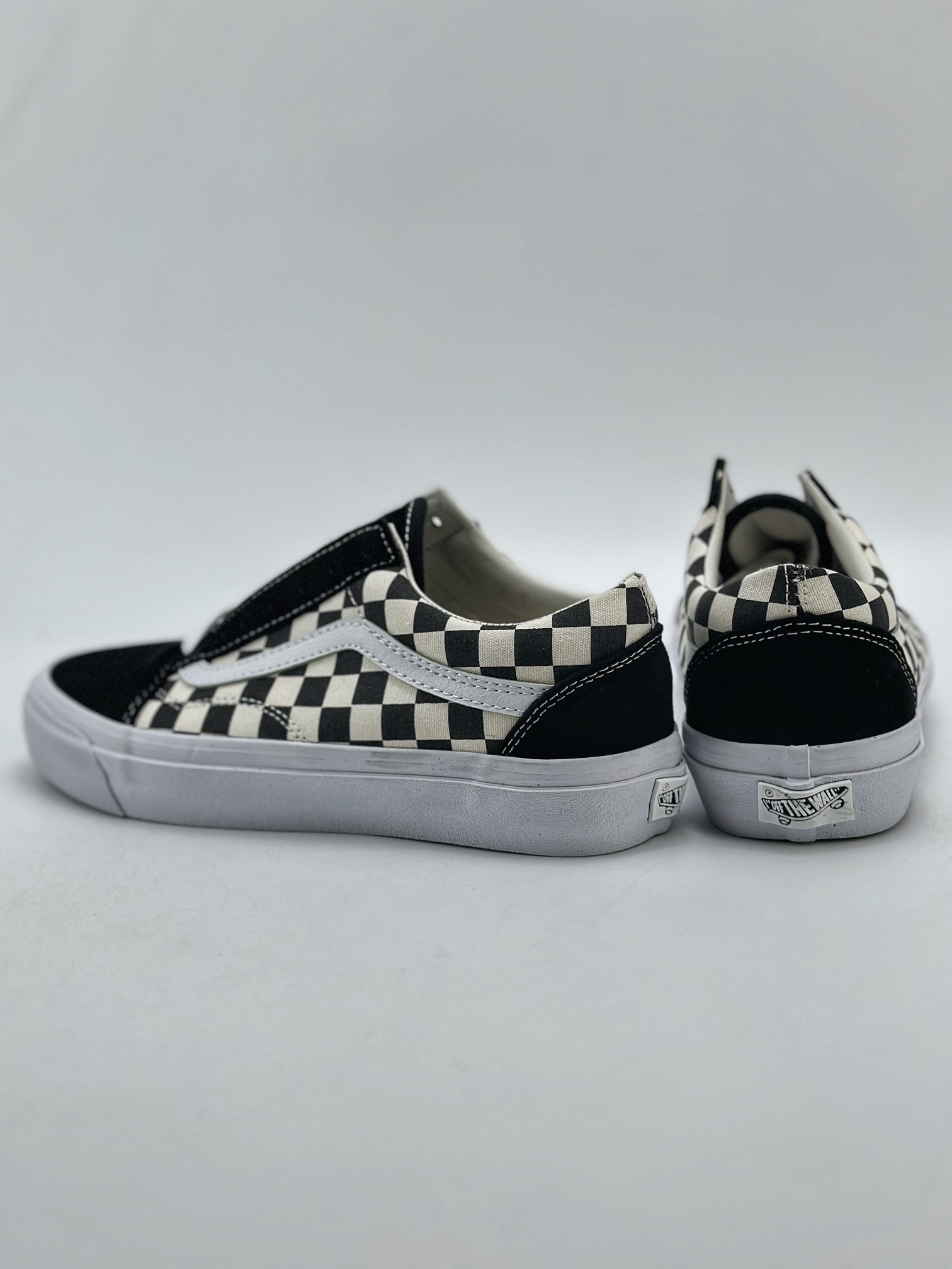 130 Vans范斯官方 OTW Old Skool 黑白棋盘格情侣鞋板鞋