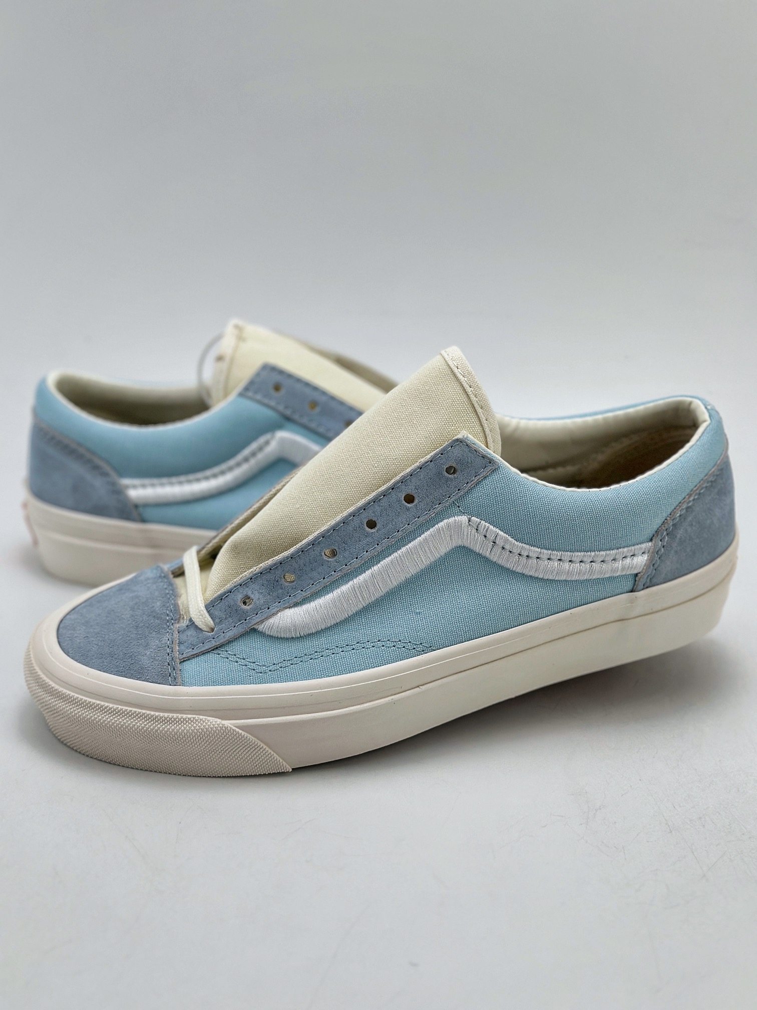 140 Vans Vault Og Style 36 皮布 高端支线复古淡蓝低帮休闲滑板鞋