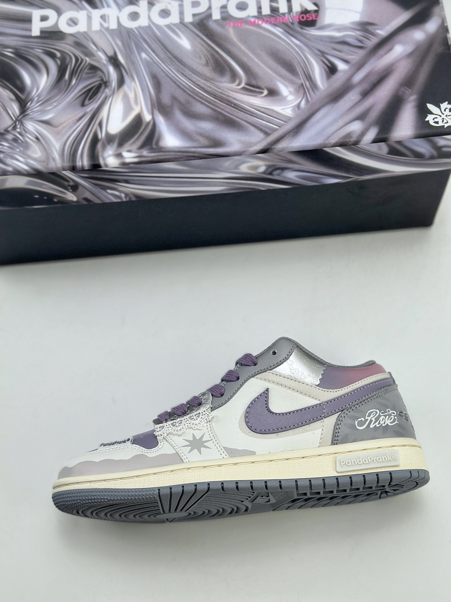 280 Air Jordan 1 Low 熊猫恶作剧 摩登薇境格蕾系蔷薇勋章白粉紫 553560-053