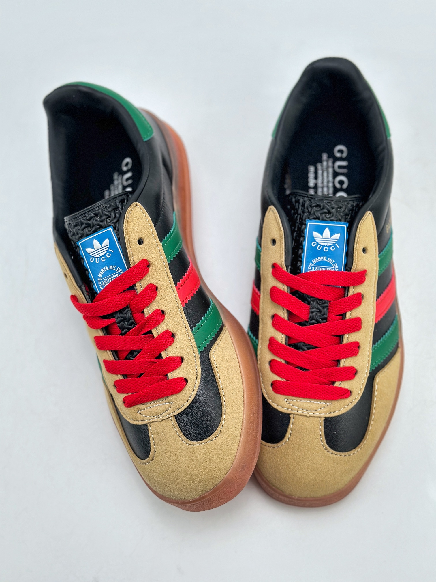 150 adidas Originals x Gucci Gazelle 古驰联名 三叶草休闲防滑耐磨低帮板鞋 IA9089