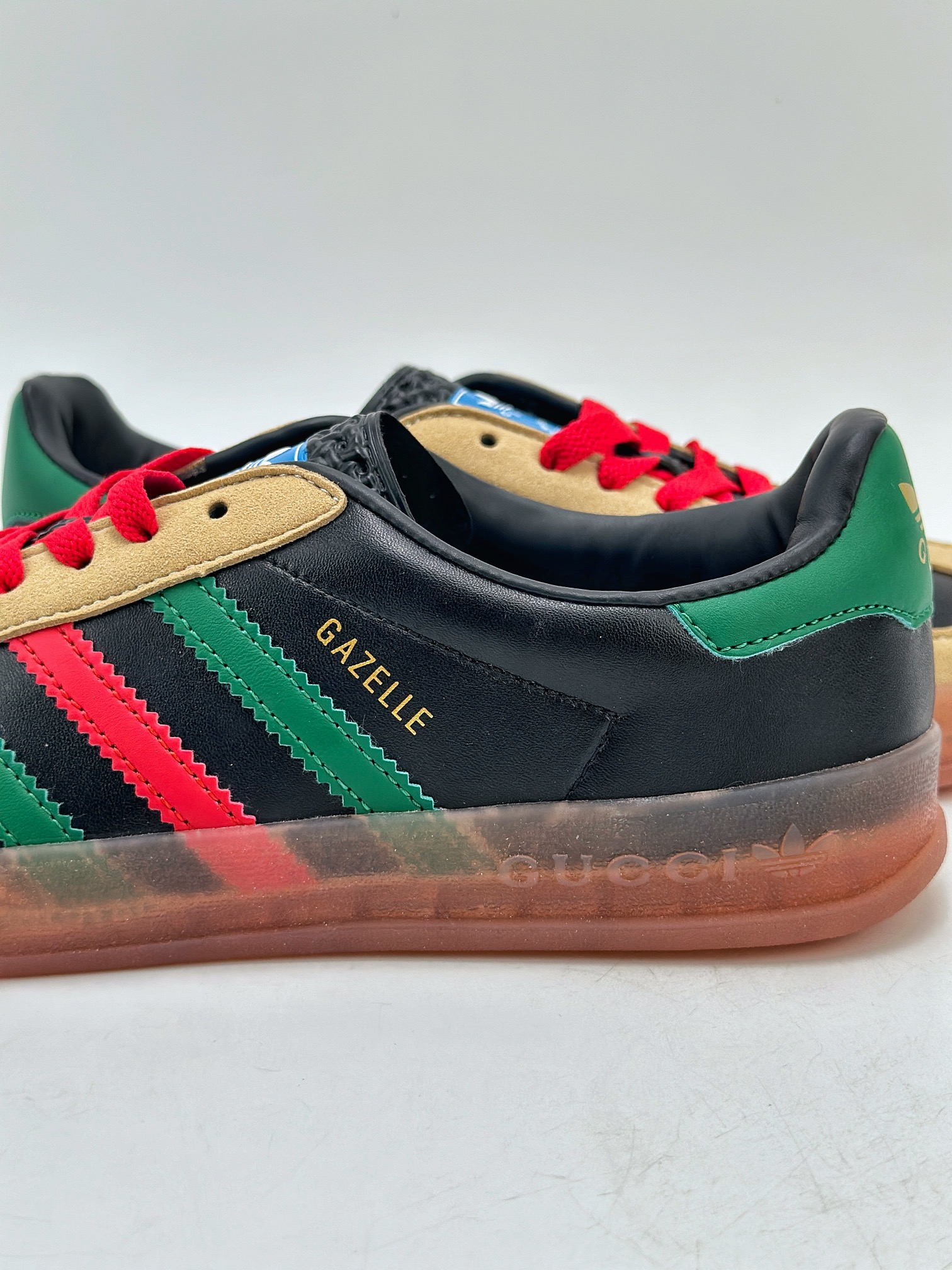 150 adidas Originals x Gucci Gazelle 古驰联名 三叶草休闲防滑耐磨低帮板鞋 IA9089