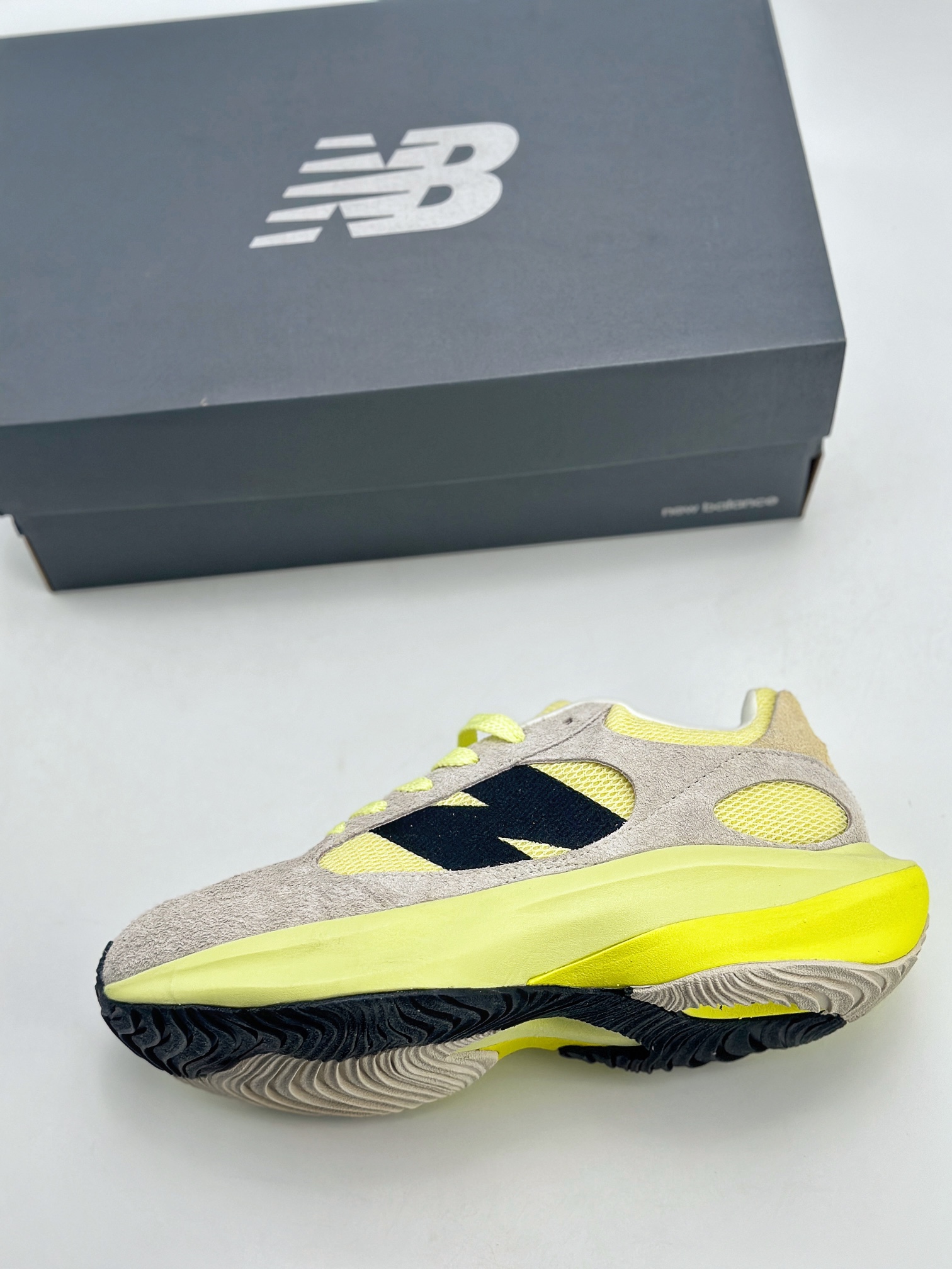 200 New Balance Warped Runner 荧光黄灰 低帮复古老爹风休闲运动慢跑鞋 UWRPDSFB