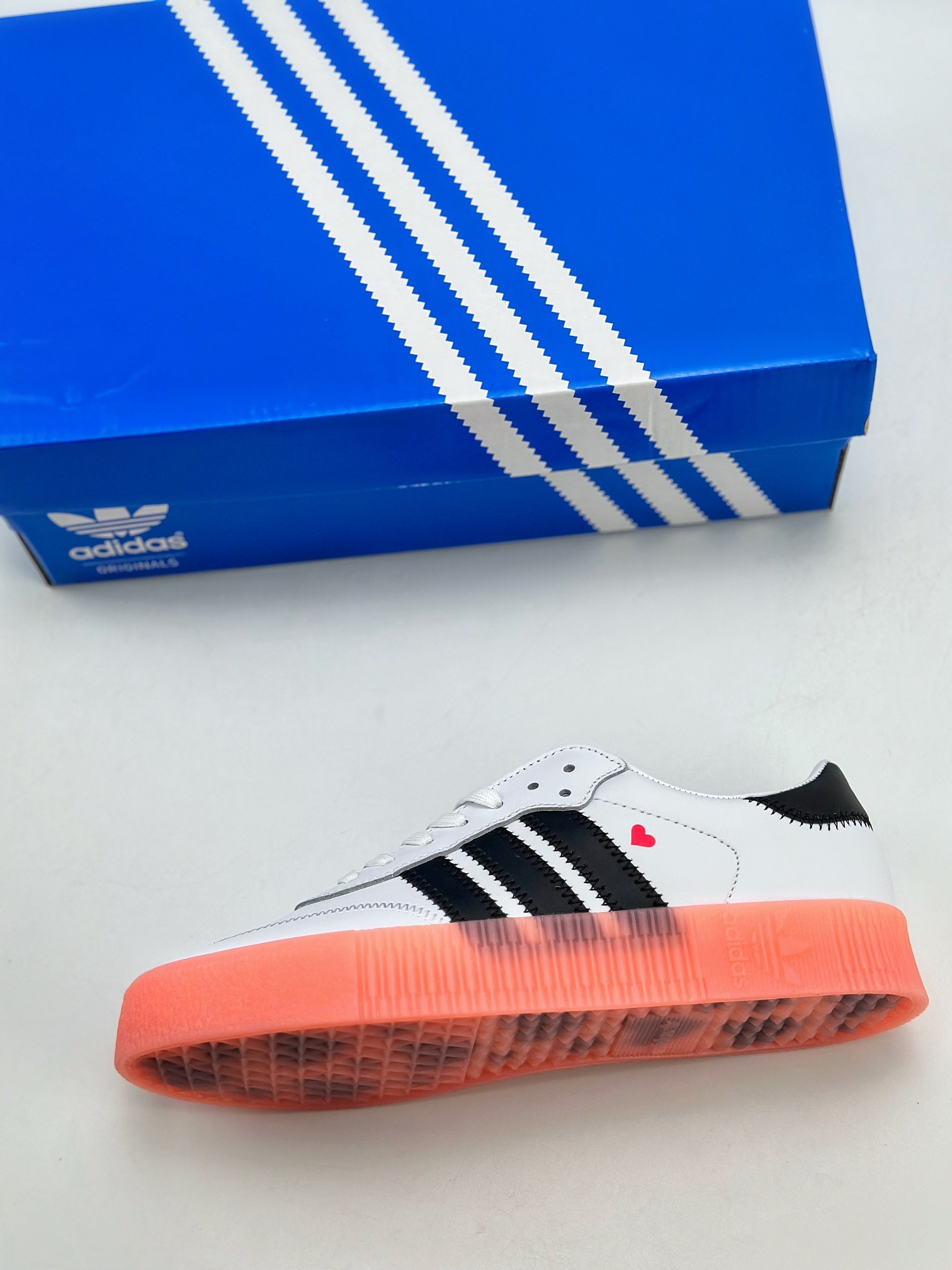 120 Adidas三叶草SAMBA ROSE 桑巴蔷薇系列低帮德训厚底休闲板鞋 EF4965